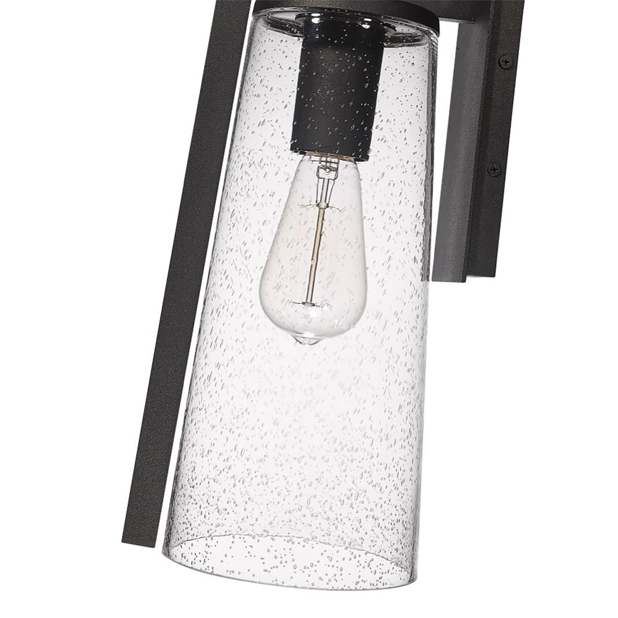 Shown in Black finish and Clear glass