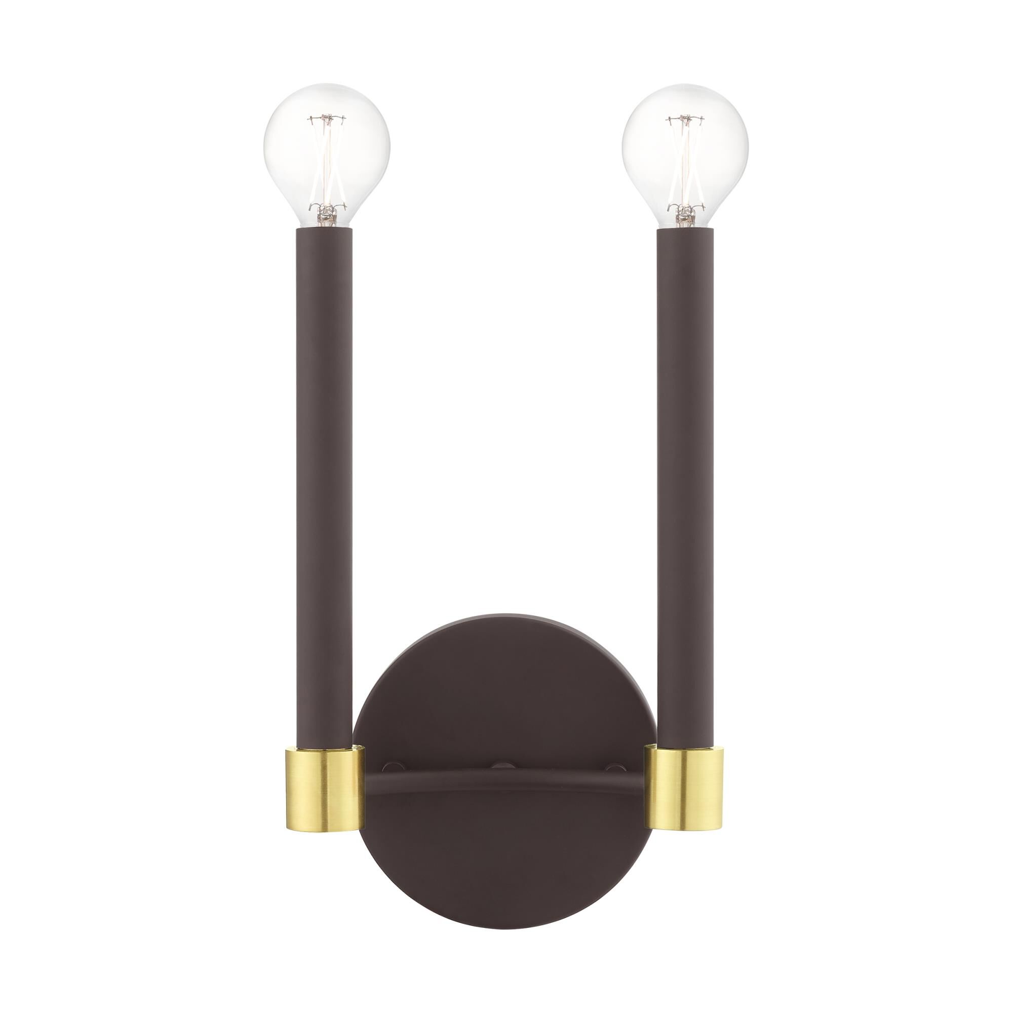 Shown in Bronze With Satin Brass Accents finish