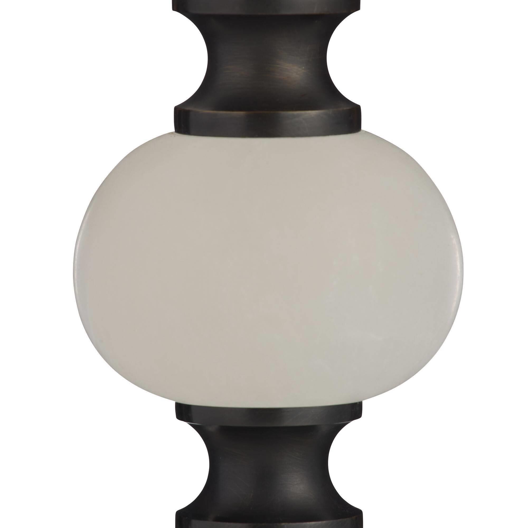 Shown in White and English Bronze finish and Off-White shade