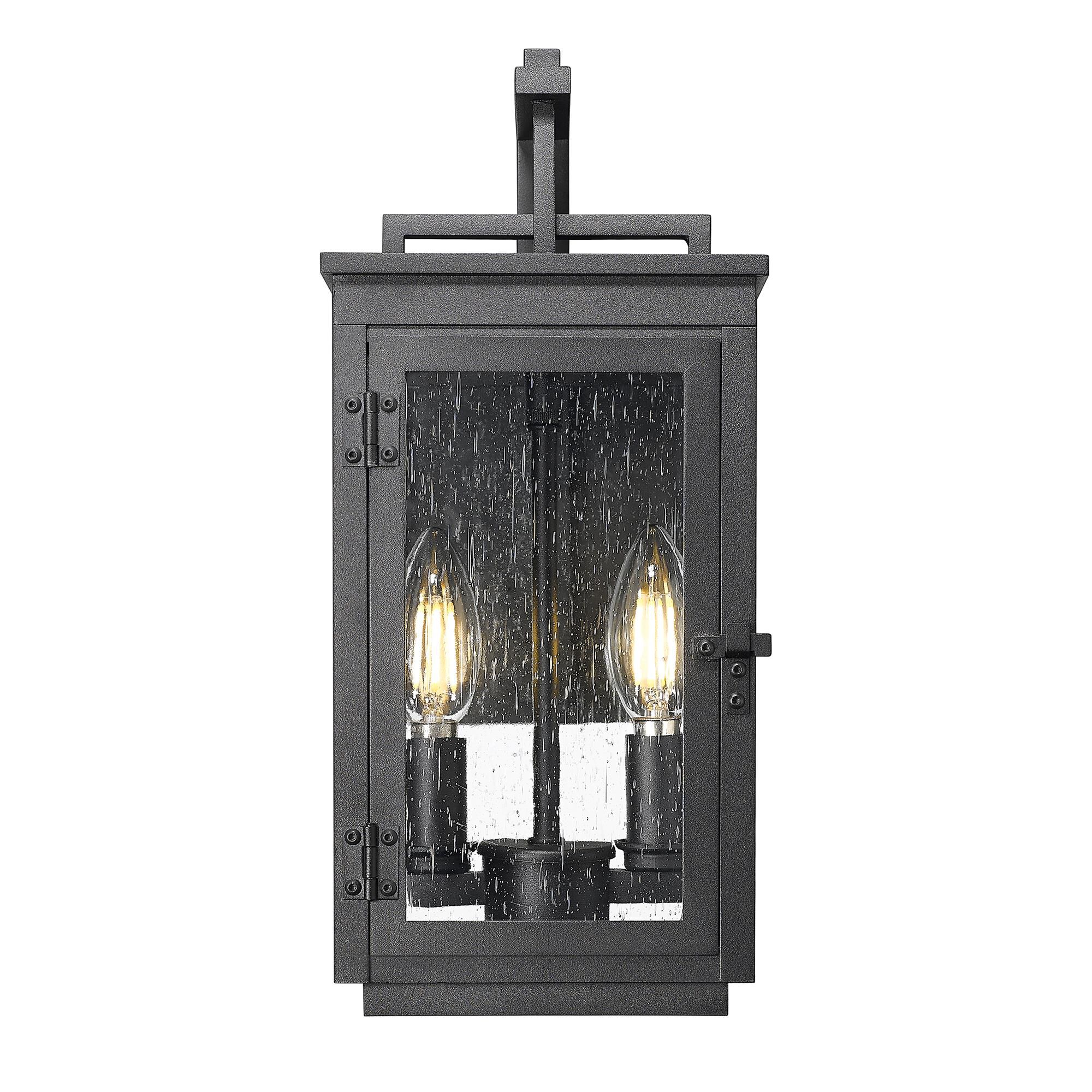 Shown in Sand Black finish and Clear Seedy glass and Clear Seedy shade
