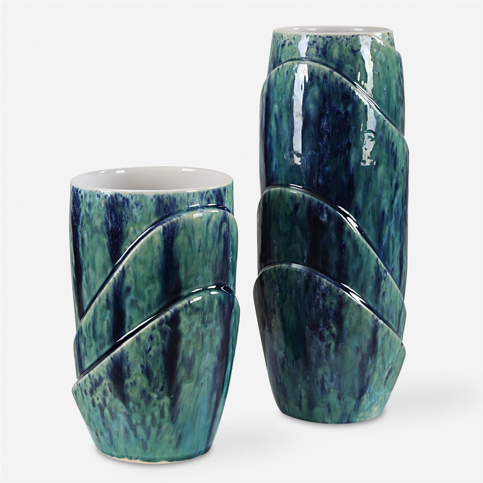 Renee Wightman Tranquil Duo 15 Inch Vase-Urn by Uttermost