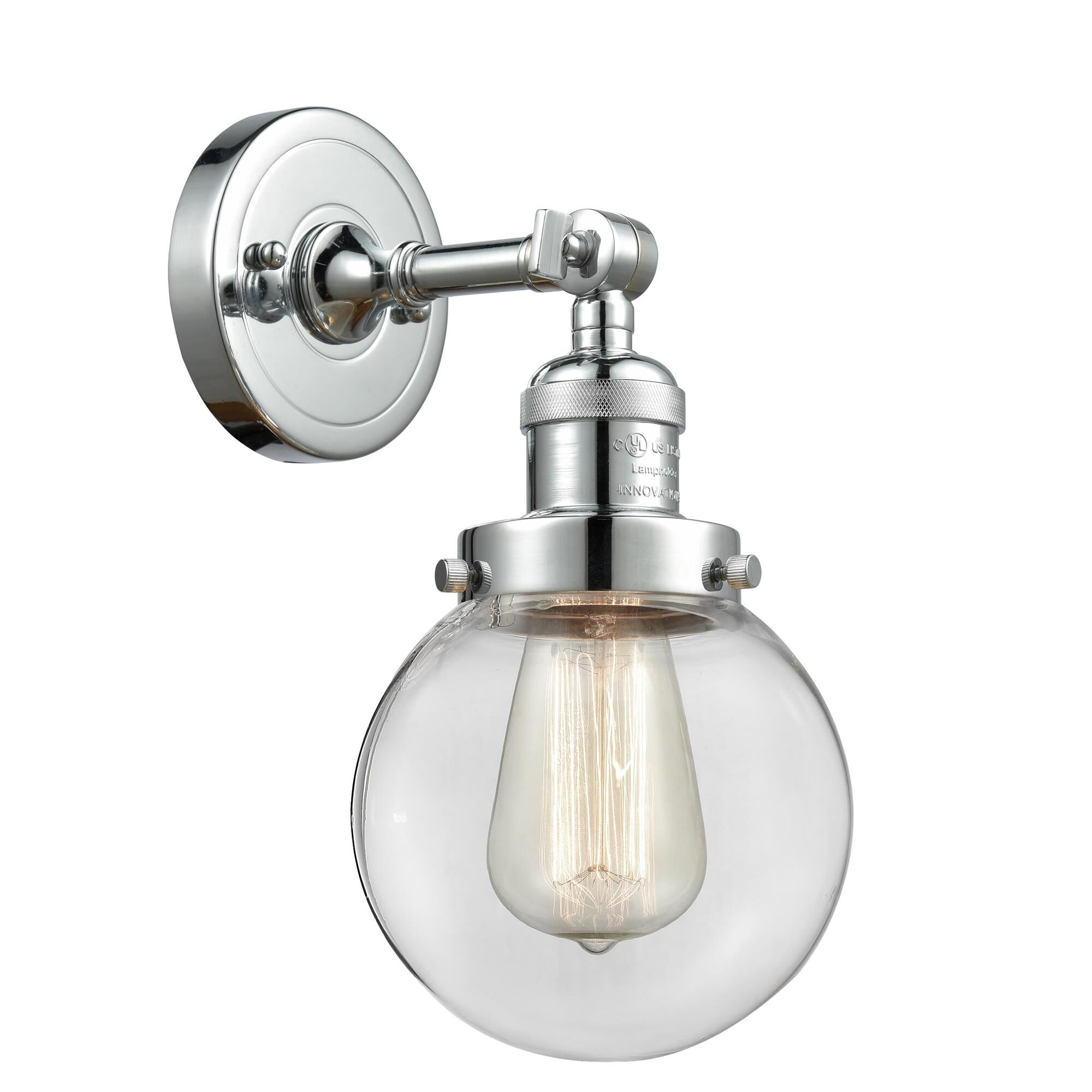 Shown in Polished Chrome finish and Clear glass and No Accent accent
