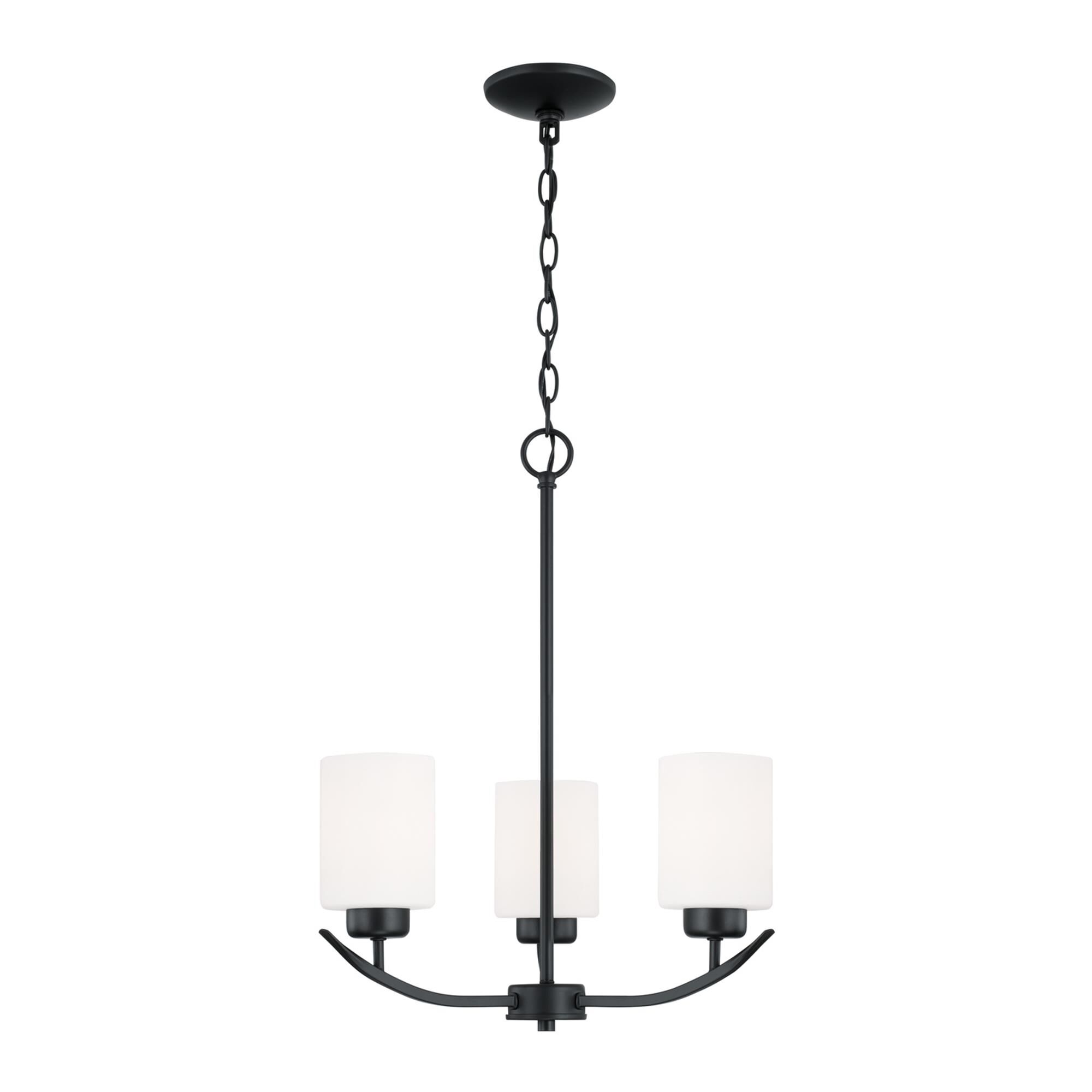Shown in Matte Black finish and Soft White glass