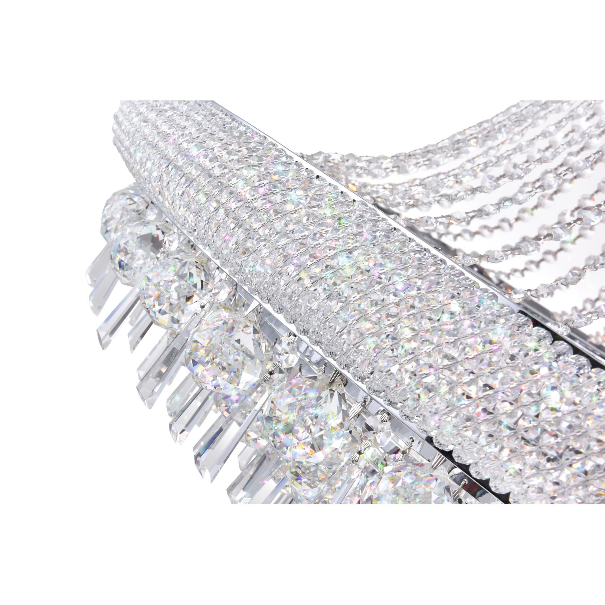 Shown in Chrome finish and K9 Clear crystal