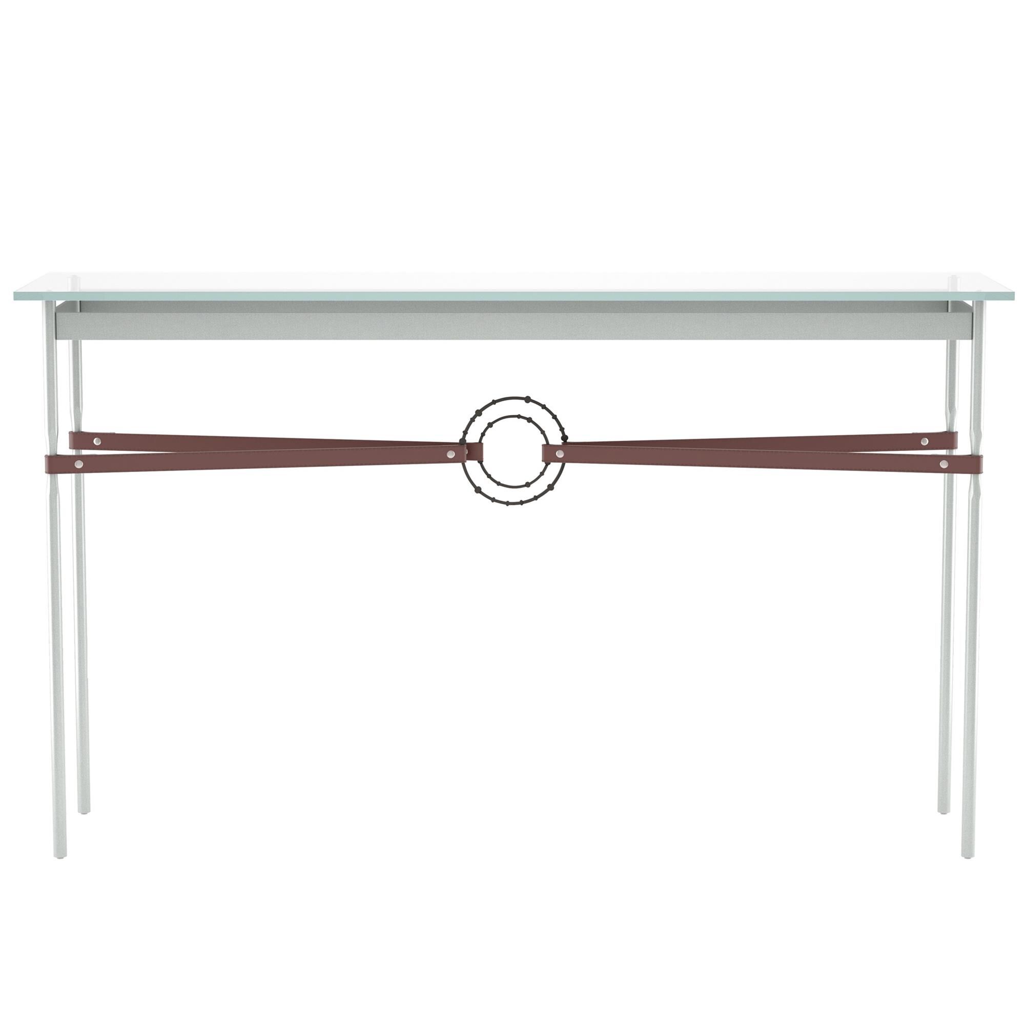 Shown in Vintage Platinum finish and Oil Rubbed Bronze with Leather British Brown  accent