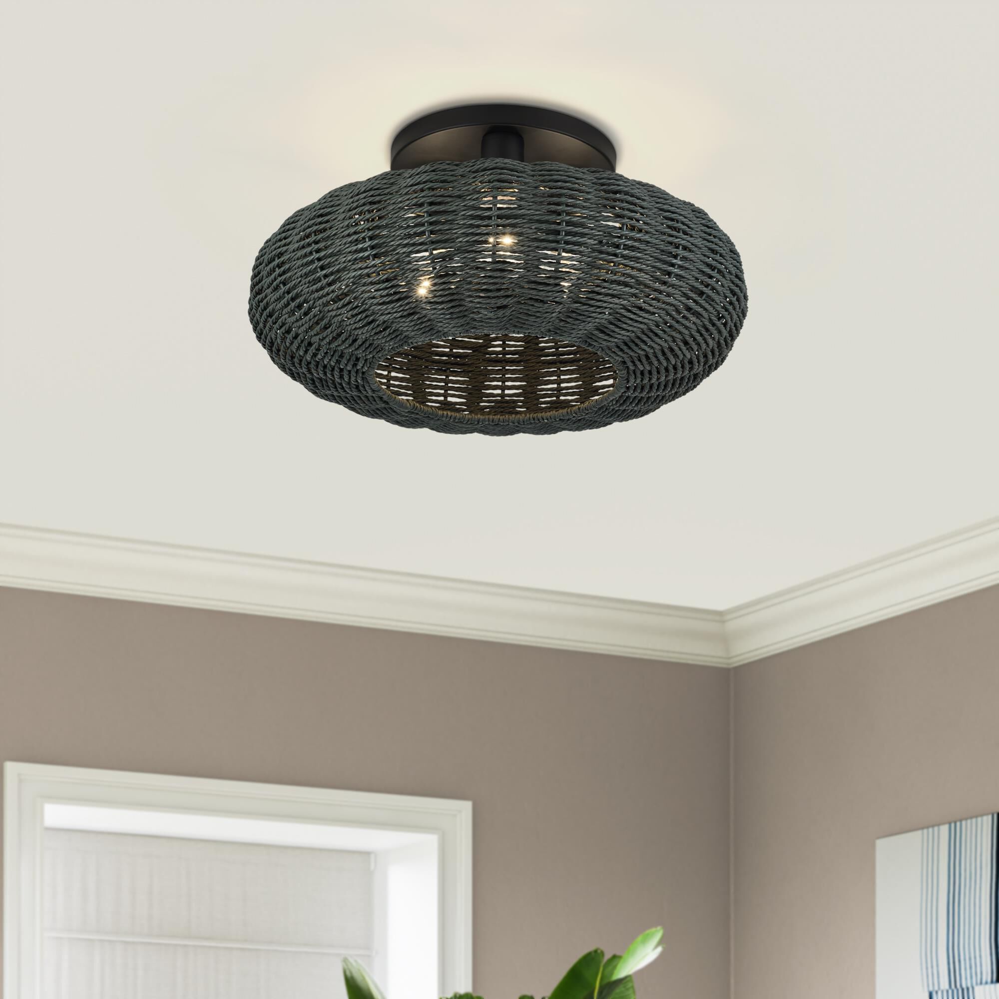 Deluna 18 Inch Semi Flush Mount by Livex Lighting