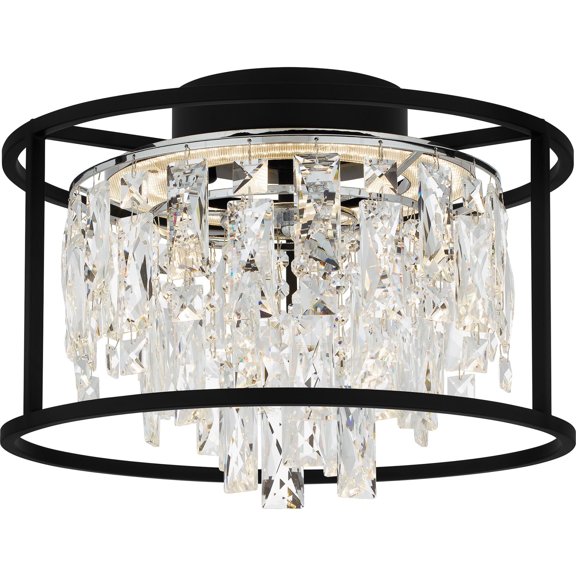 Shown in Matte Black finish and Clear Crystal Glass shade