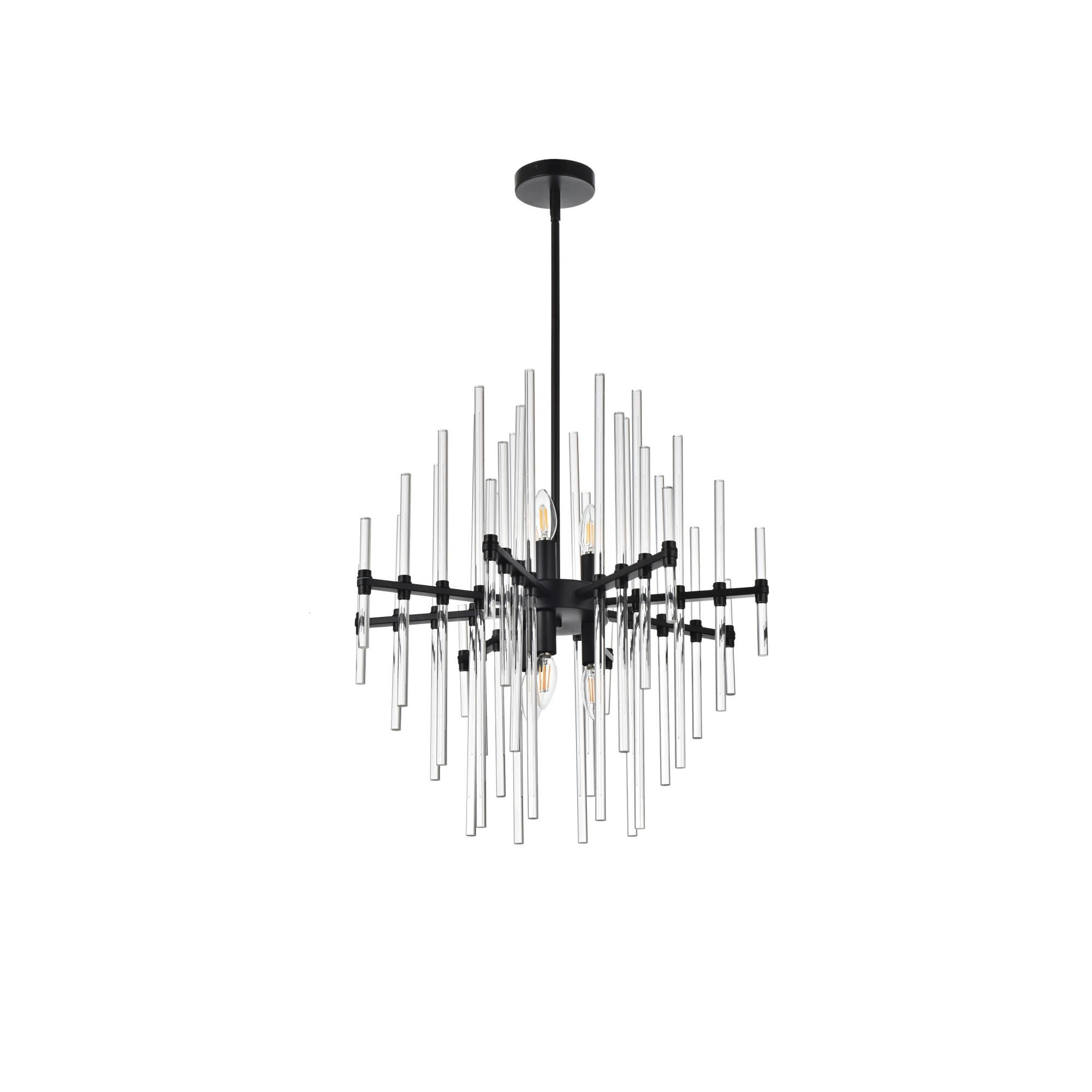 Sienna 23 Inch 6 Light Chandelier by Elegant Lighting