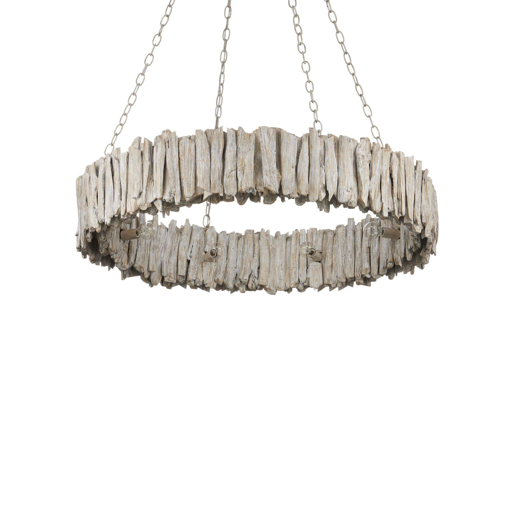 Driftwood 39 Inch Chandelier by Currey and Company