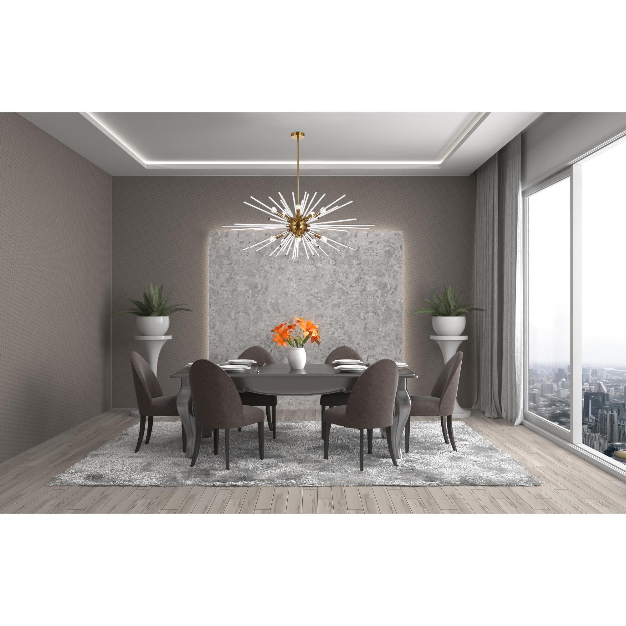 Sienna 42 Inch 10 Light Chandelier by Elegant Lighting
