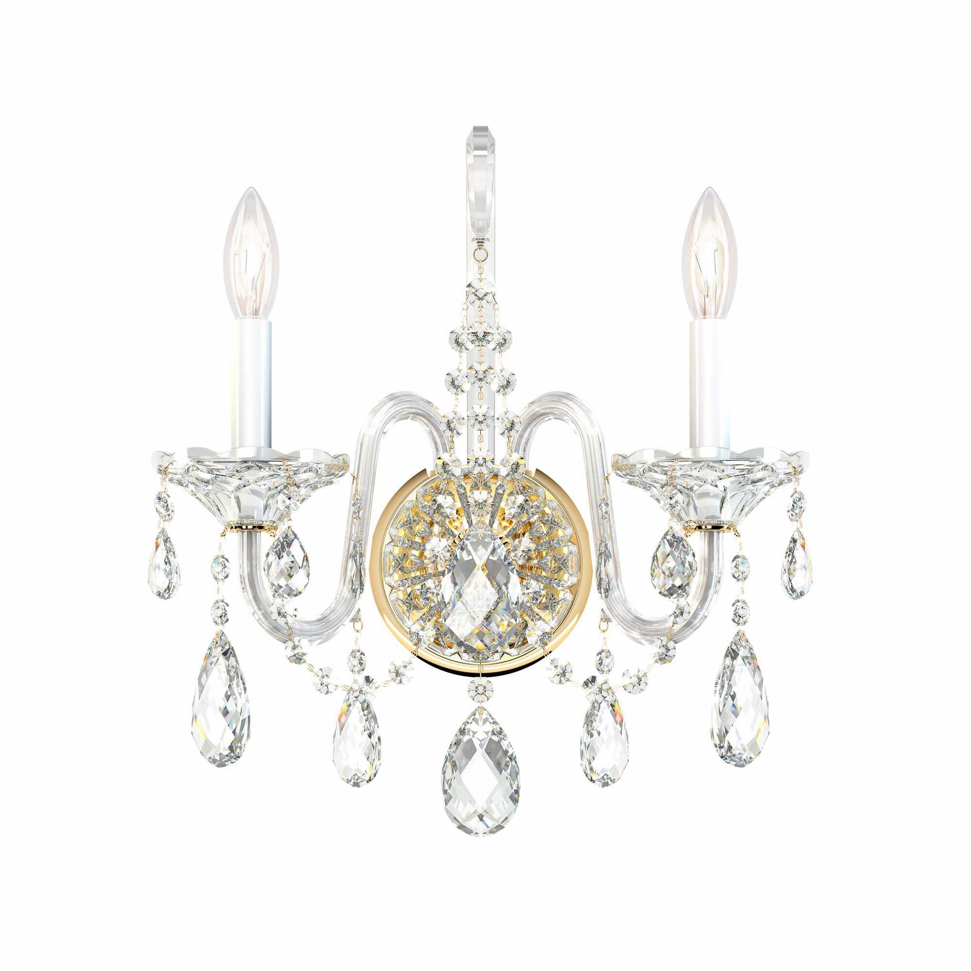 Shown in Polished Gold finish and Clear Radiance crystal