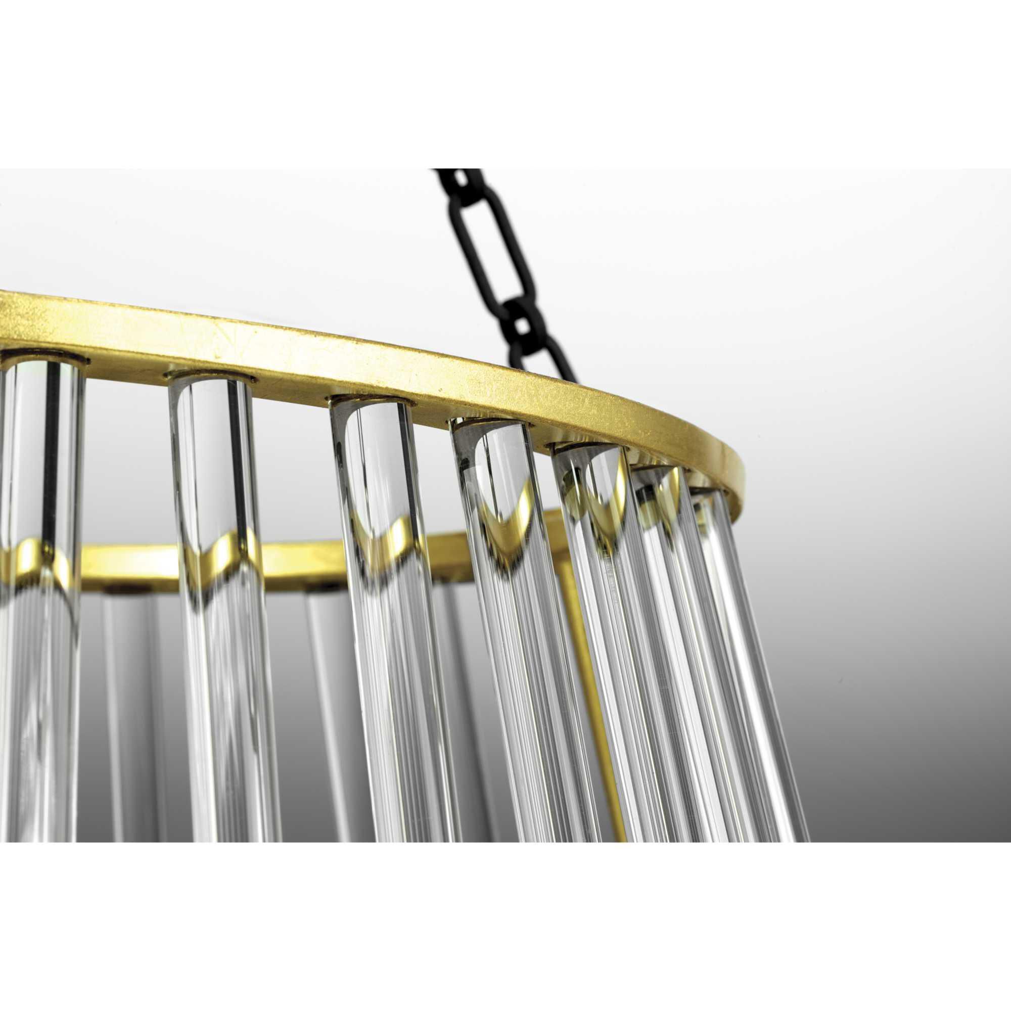 Shown in Black finish and Clear glass