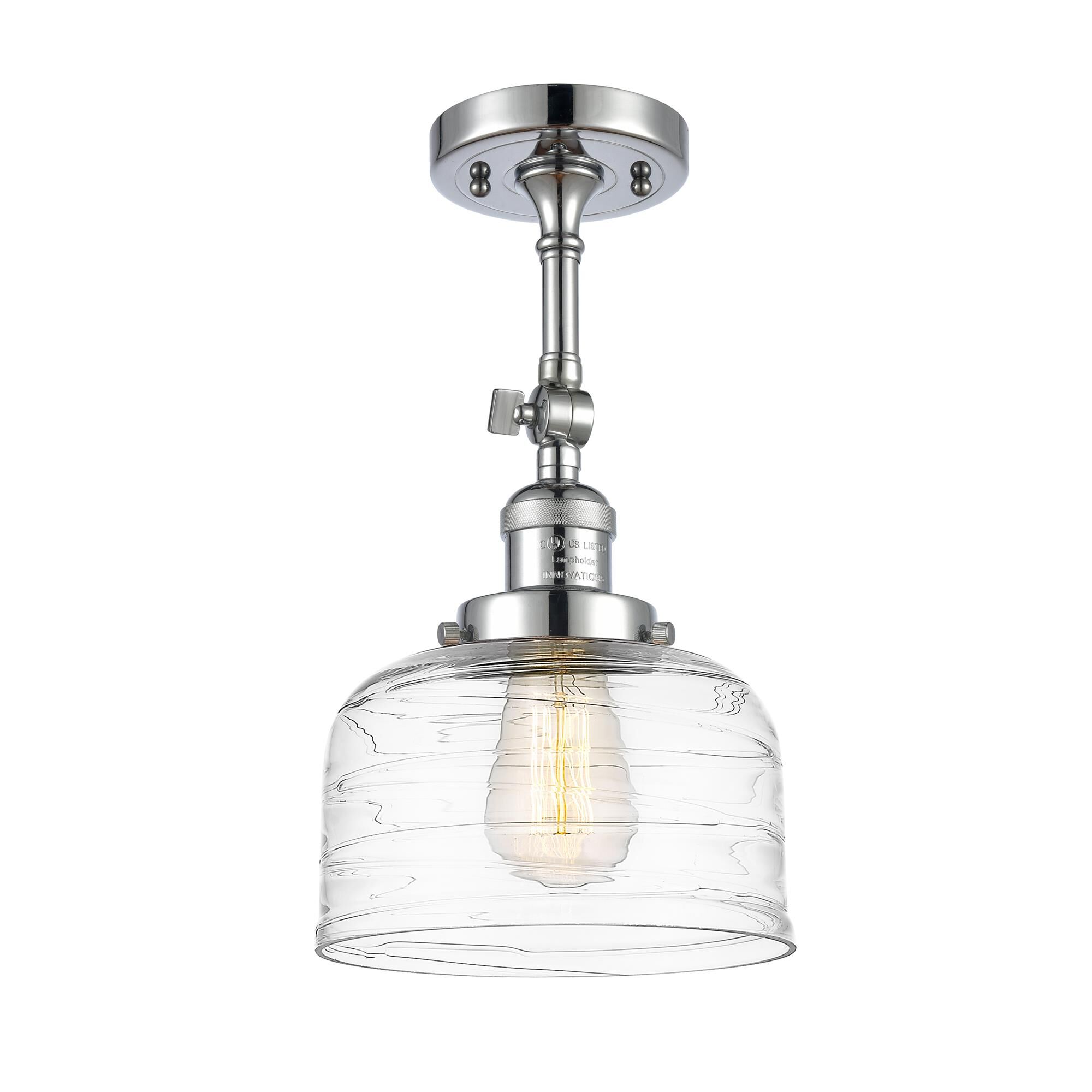 Shown in Polished Chrome finish and Clear glass
