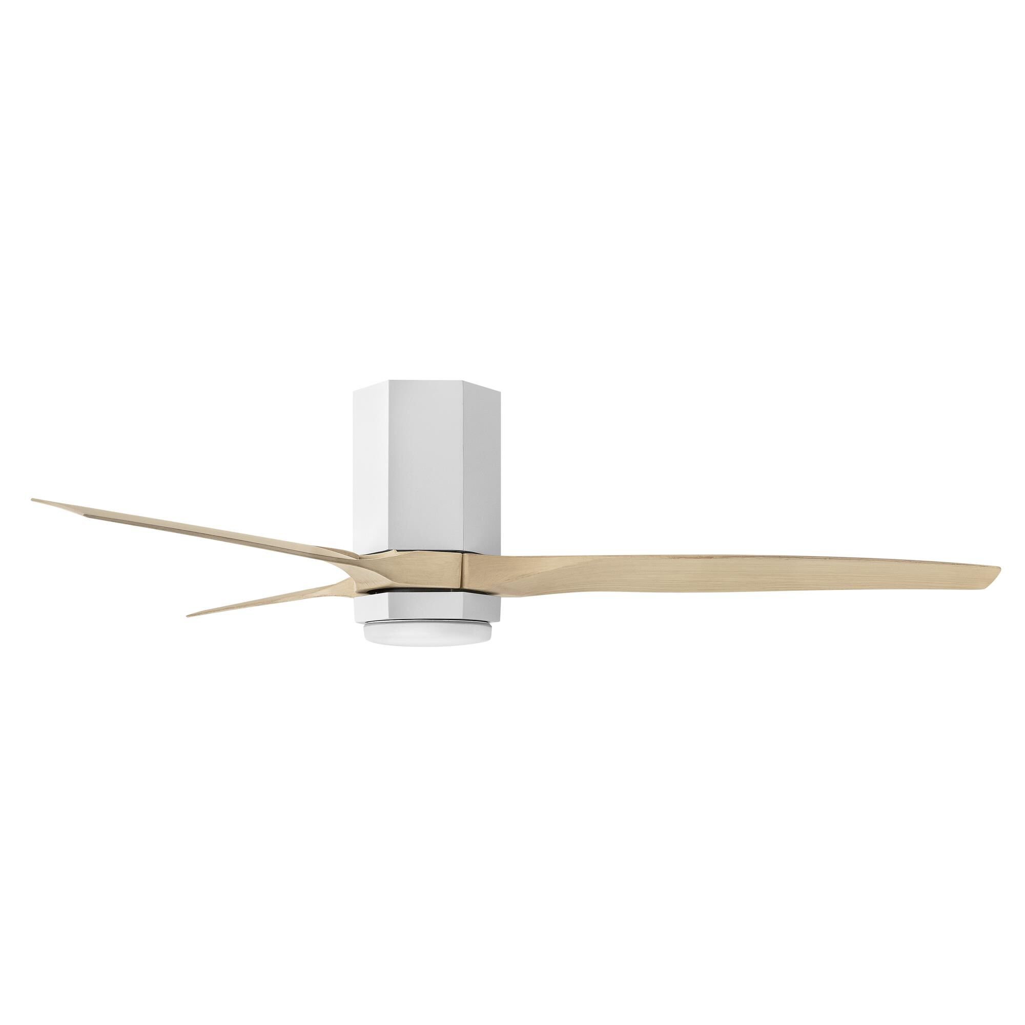 Facet 52 Inch Flush Mount Fan with Light Kit,
