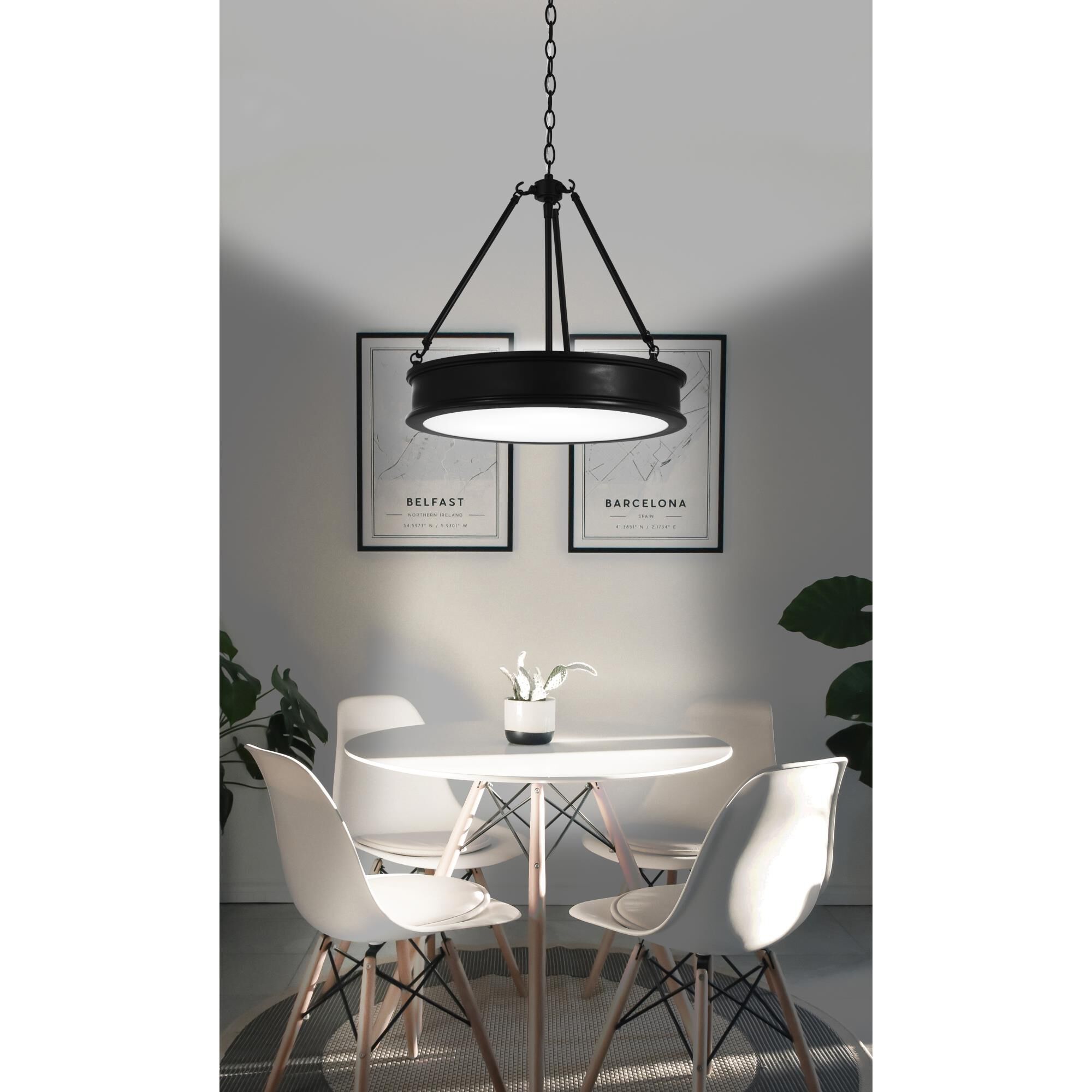 Shown in Coal finish and Etched Opal glass