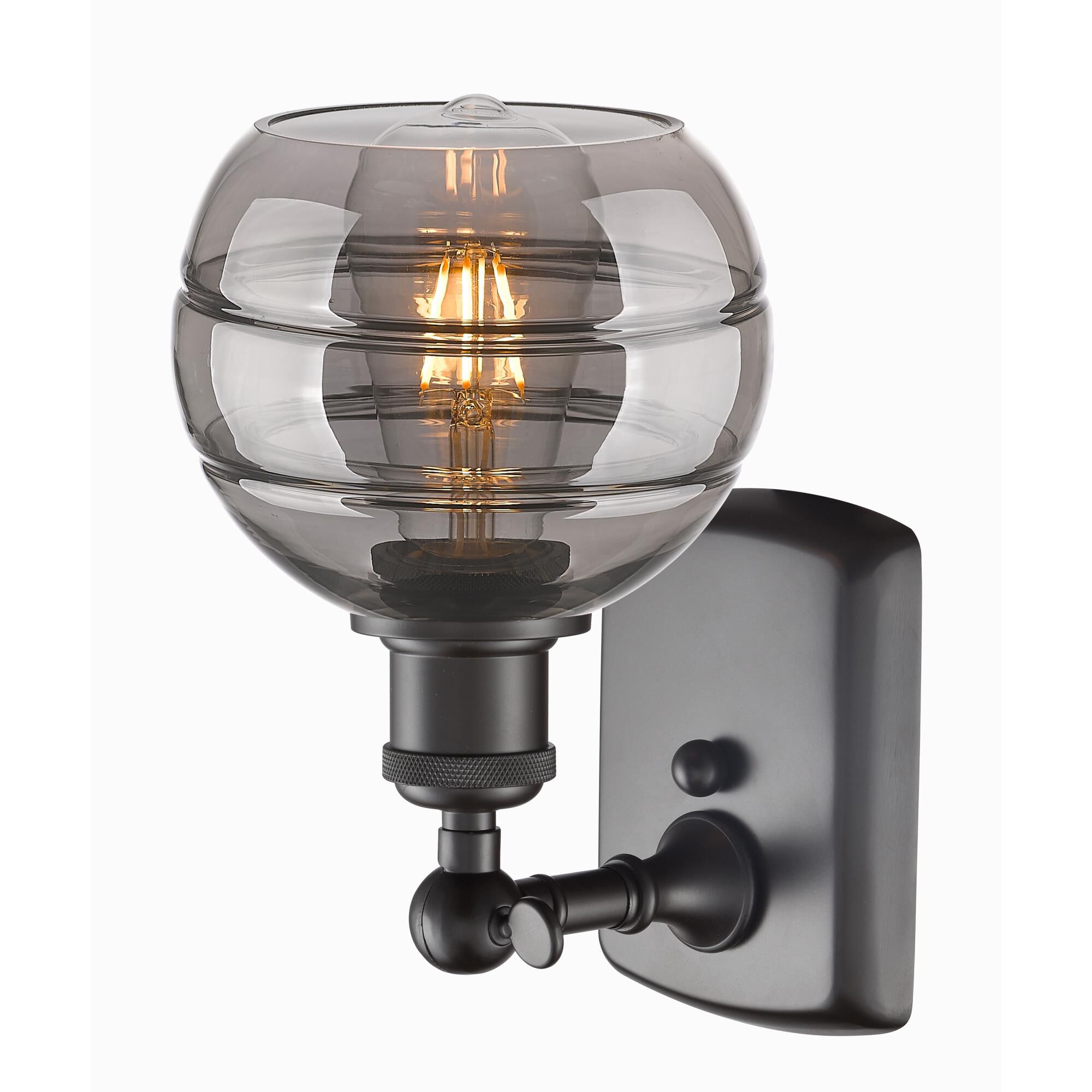 Shown in Oil Rubbed Bronze finish and Light Smoke glass