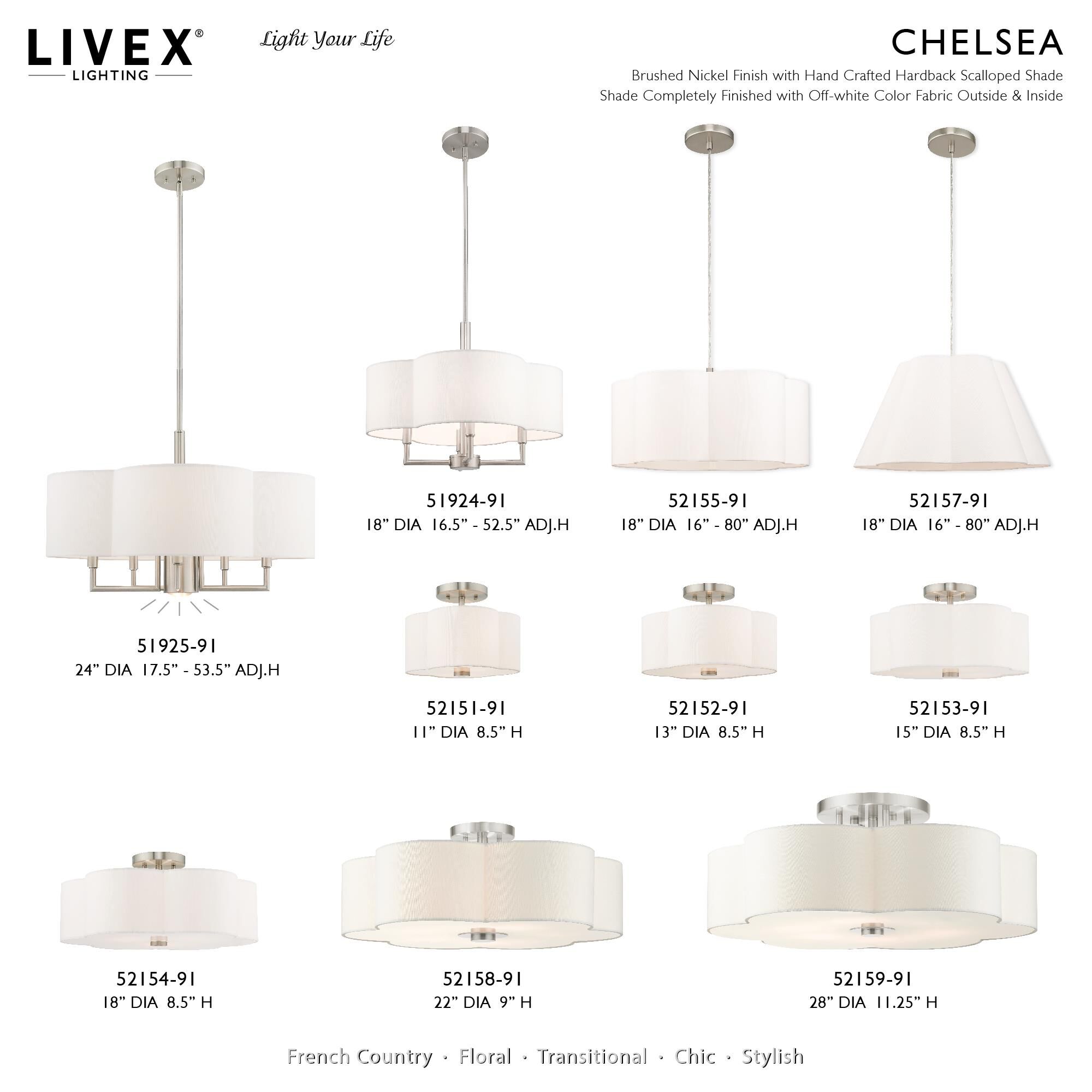 Chelsea Large Pendant by Livex Lighting