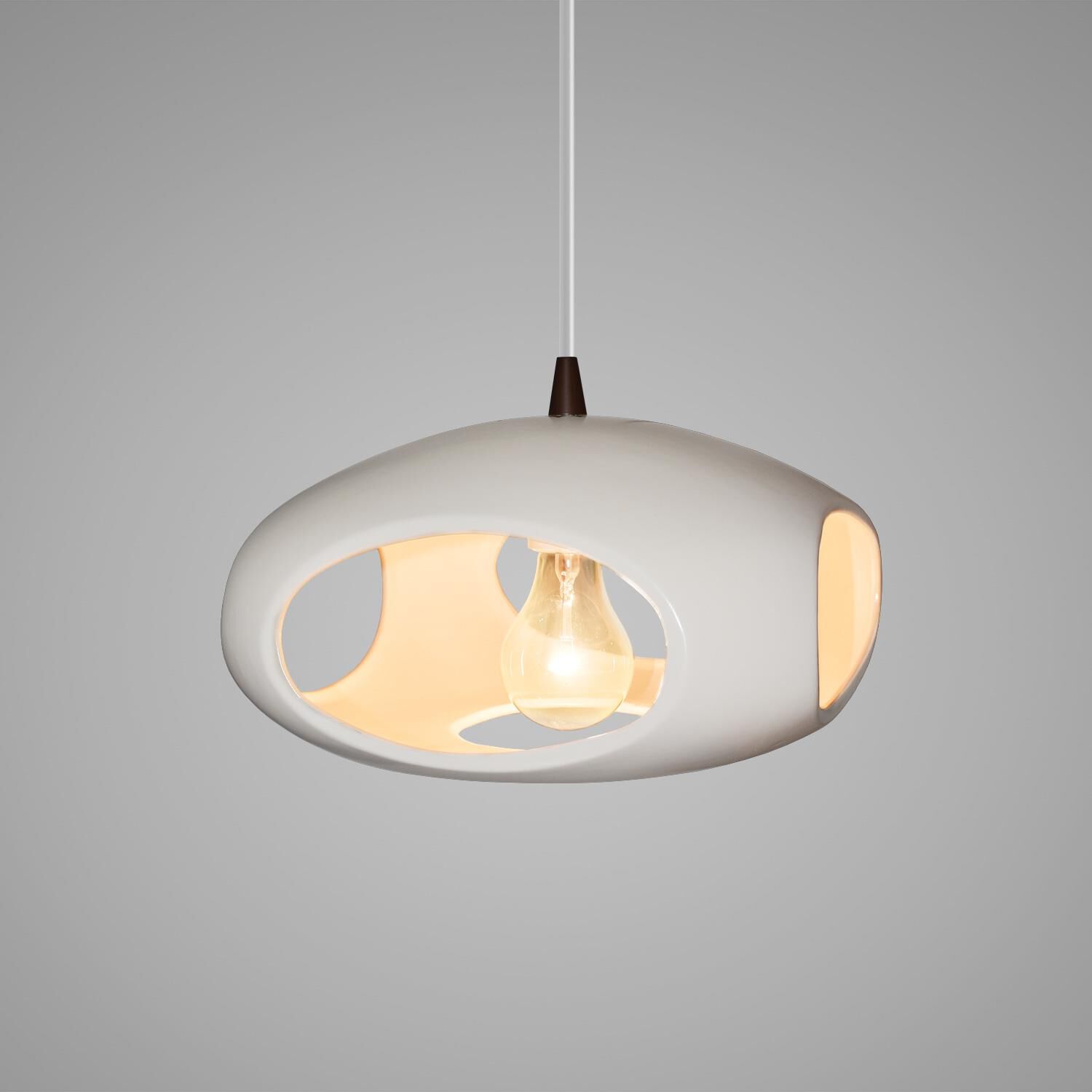 Shown in Dark Bronze finish and Matte White Ceramic shade