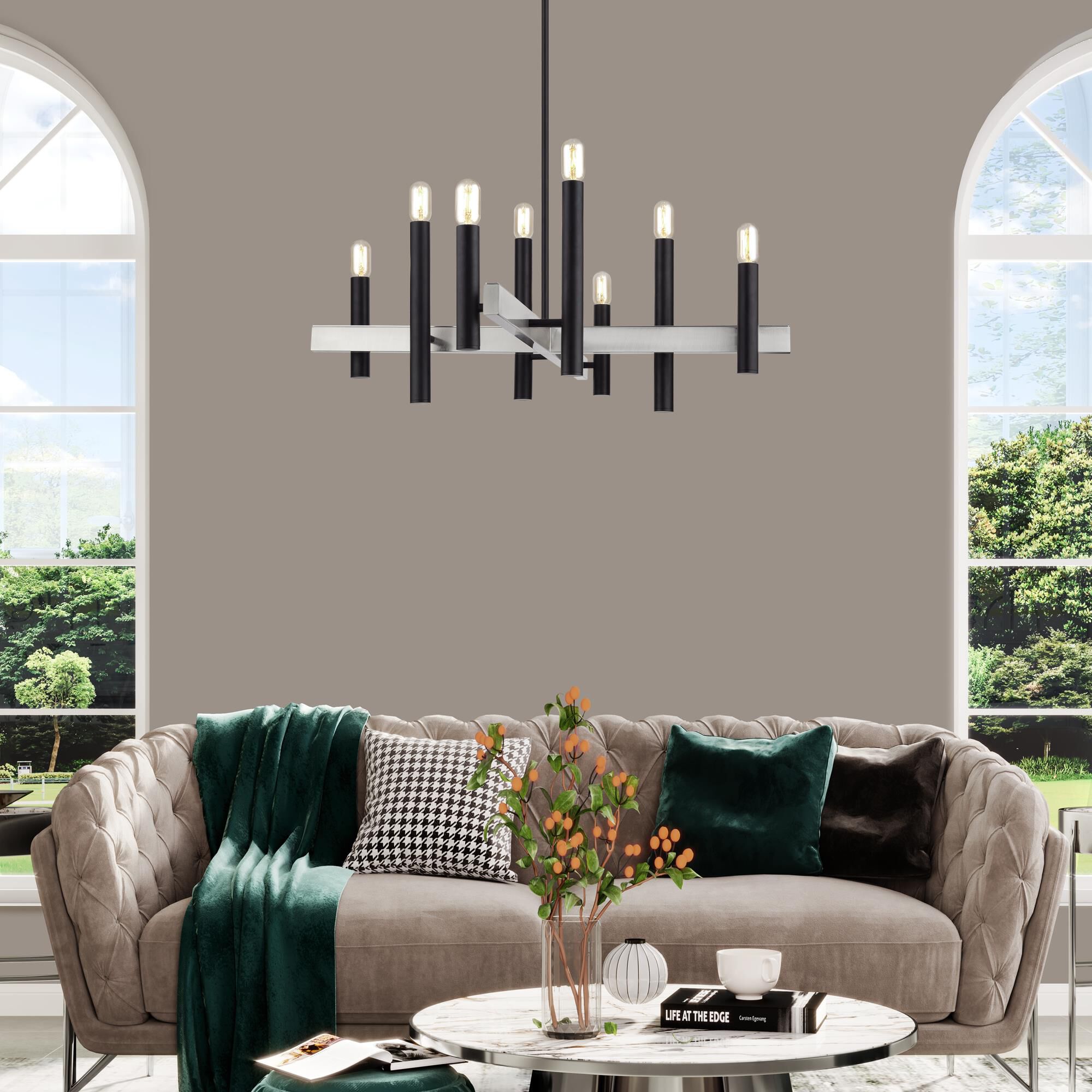 Shown in Black with Brushed Nickel Accents finish