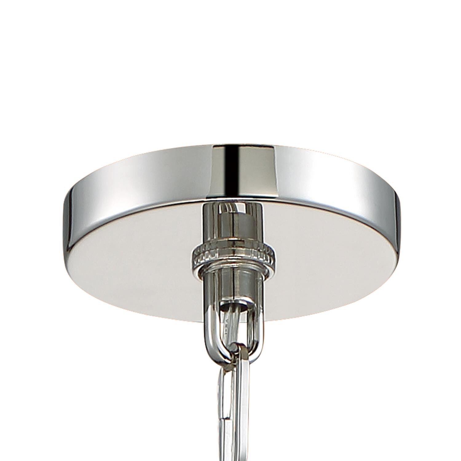 Shown in Polished Nickel finish and Silk glass and Silk shade