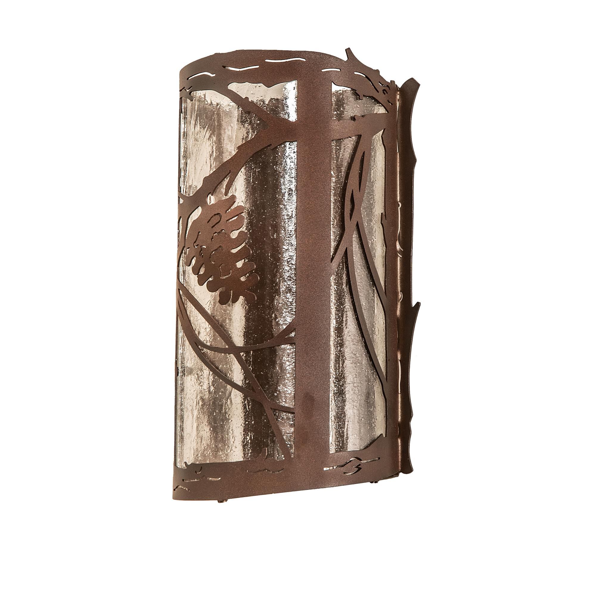 Shown in Wrought Iron finish and Seeded  Or Acrylic glass