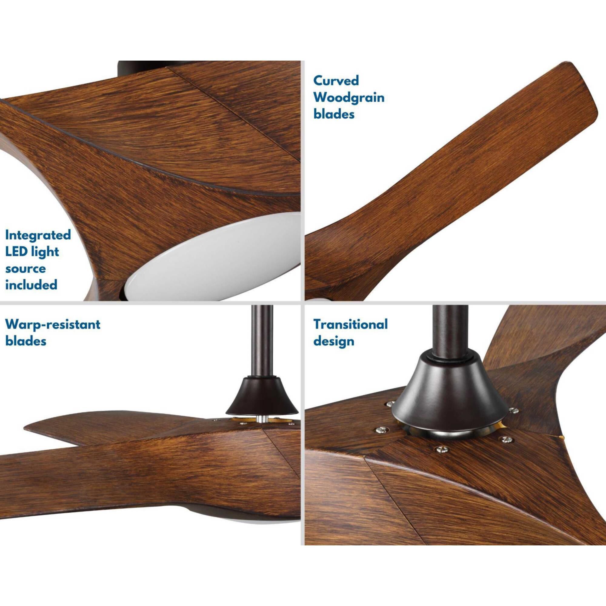 Ryne 52 Inch Ceiling Fan with Light Kit by Progress Lighting