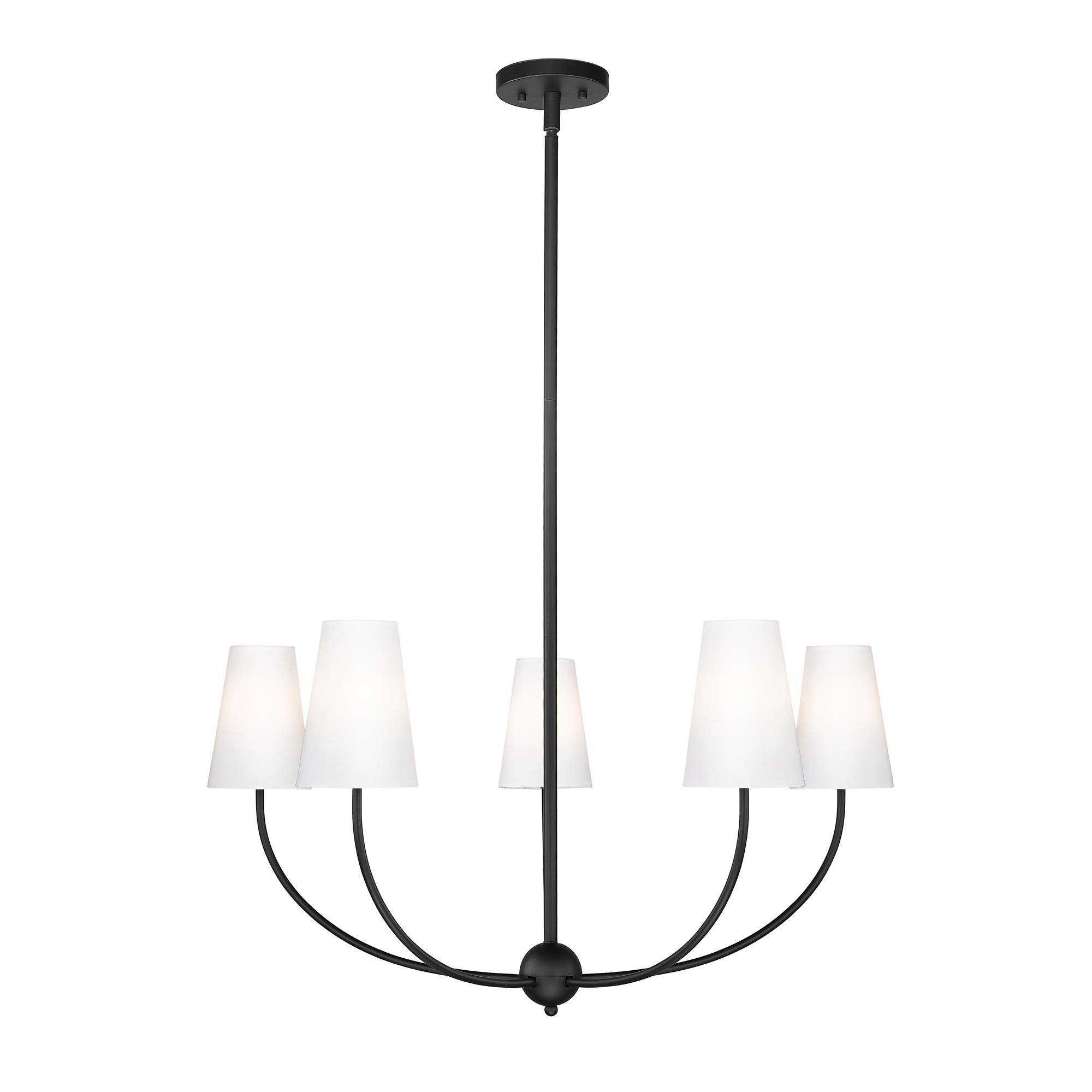 Shown in Brushed Nickel finish and White glass