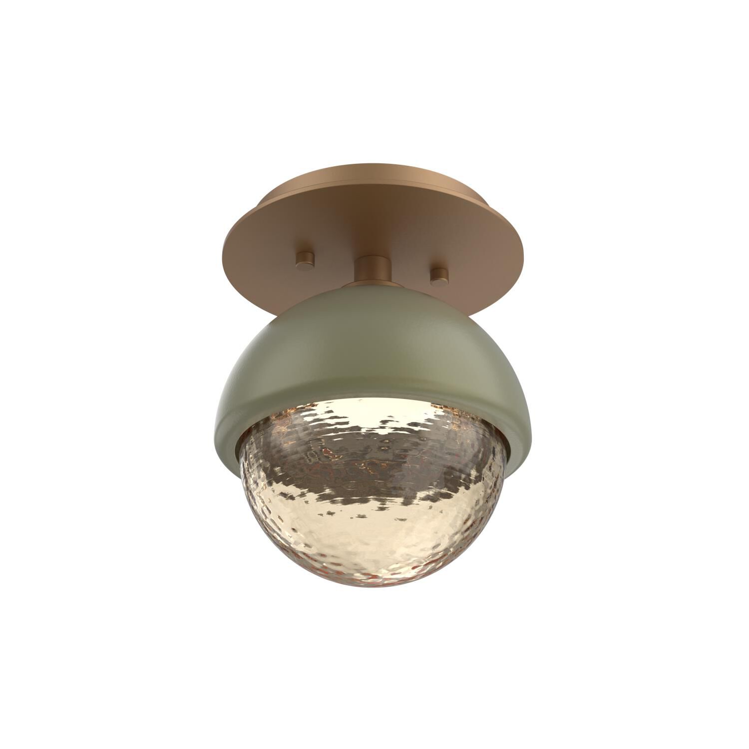Shown in Novel Brass finish and Amber glass and Sage Green accent