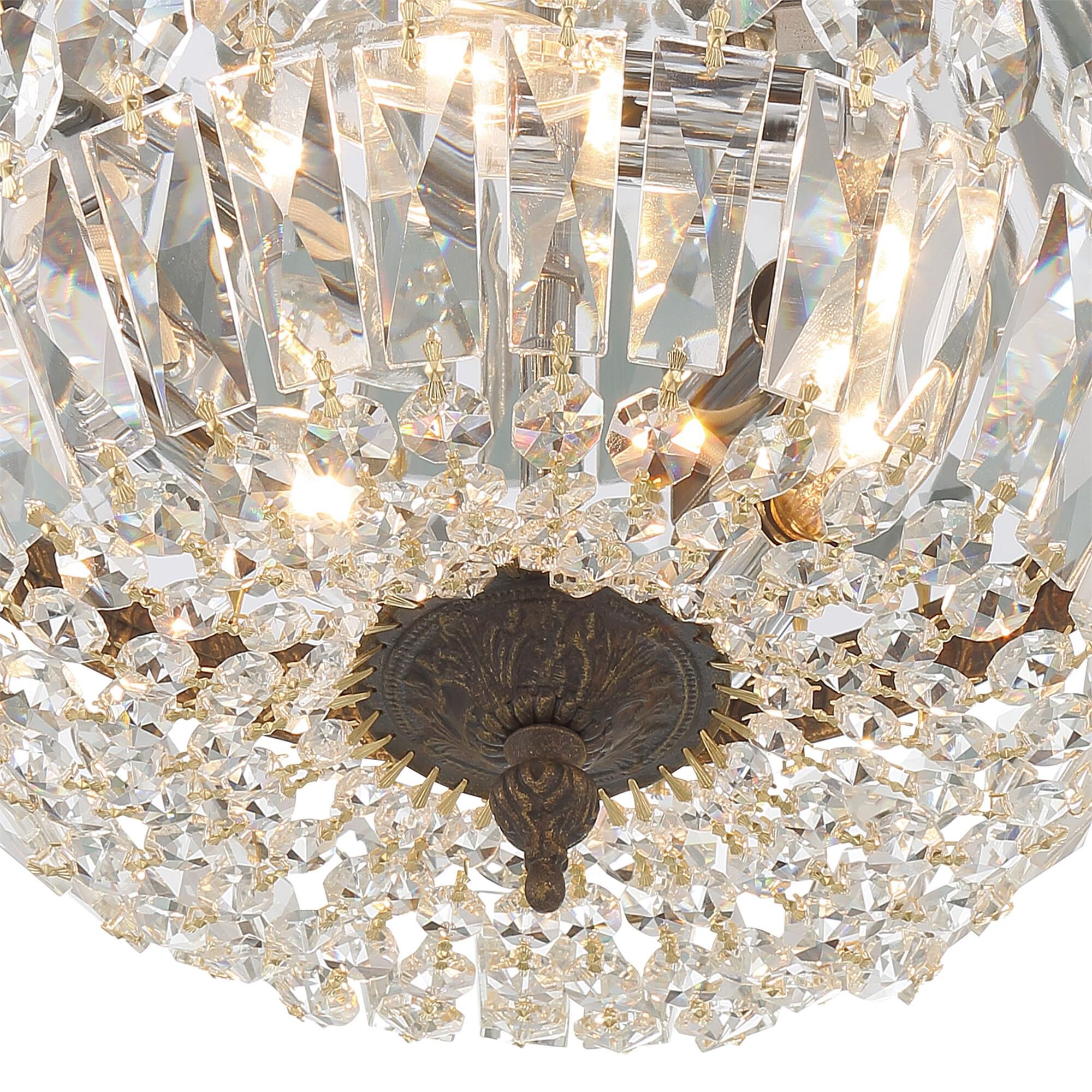 Ceiling 12 Inch 3 Light Semi Flush Mount,