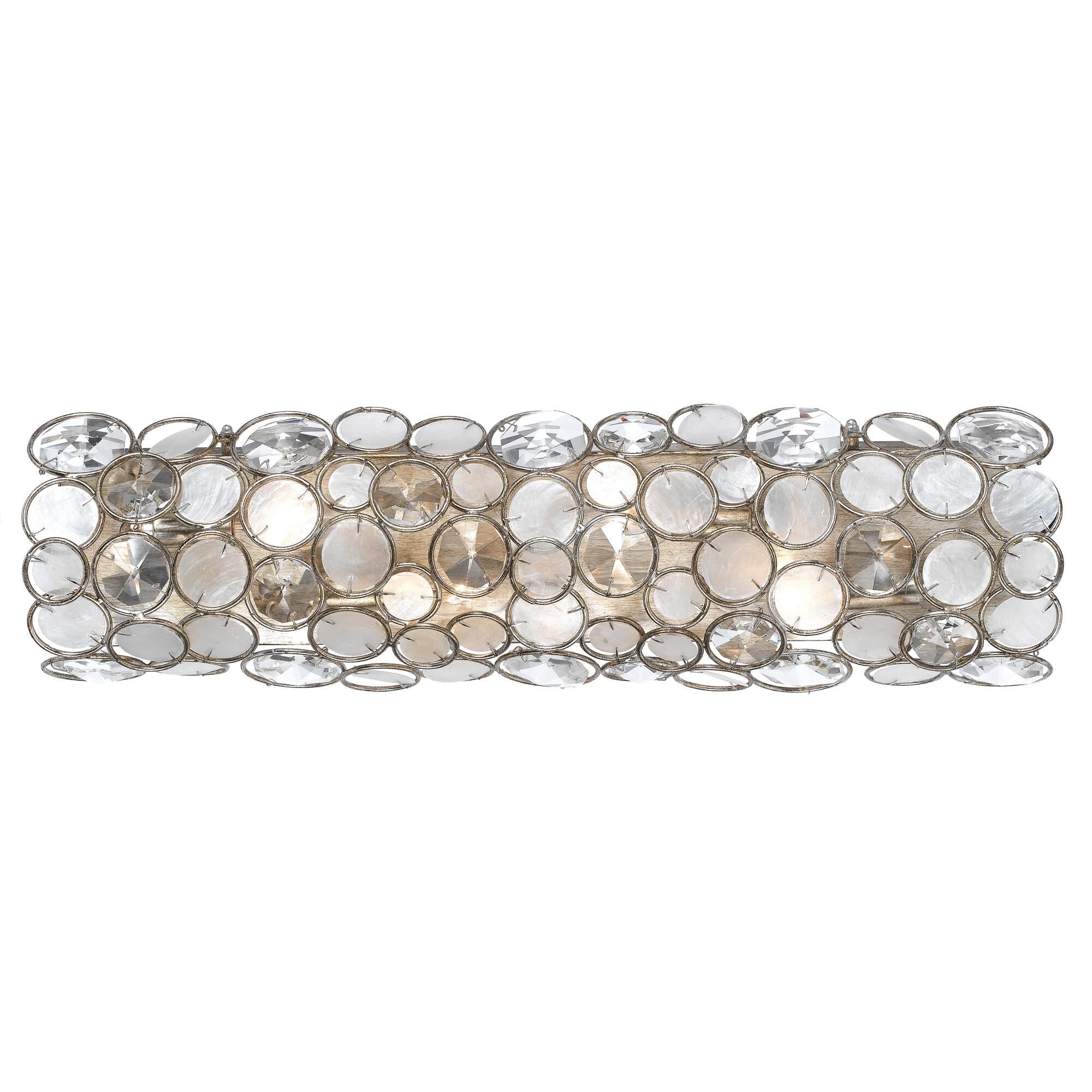 Shown in Antique Silver finish and Hand Cut crystal and Resin glass and Resin shade