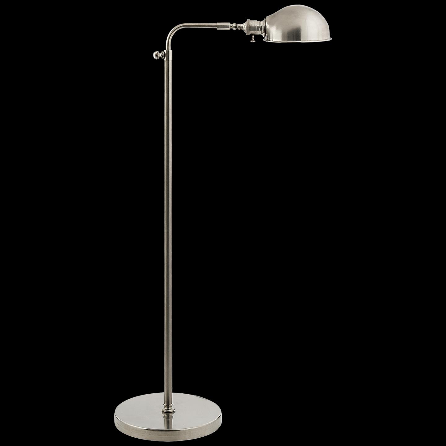 Shown in Antique Nickel finish and Antique Nickel Round shade