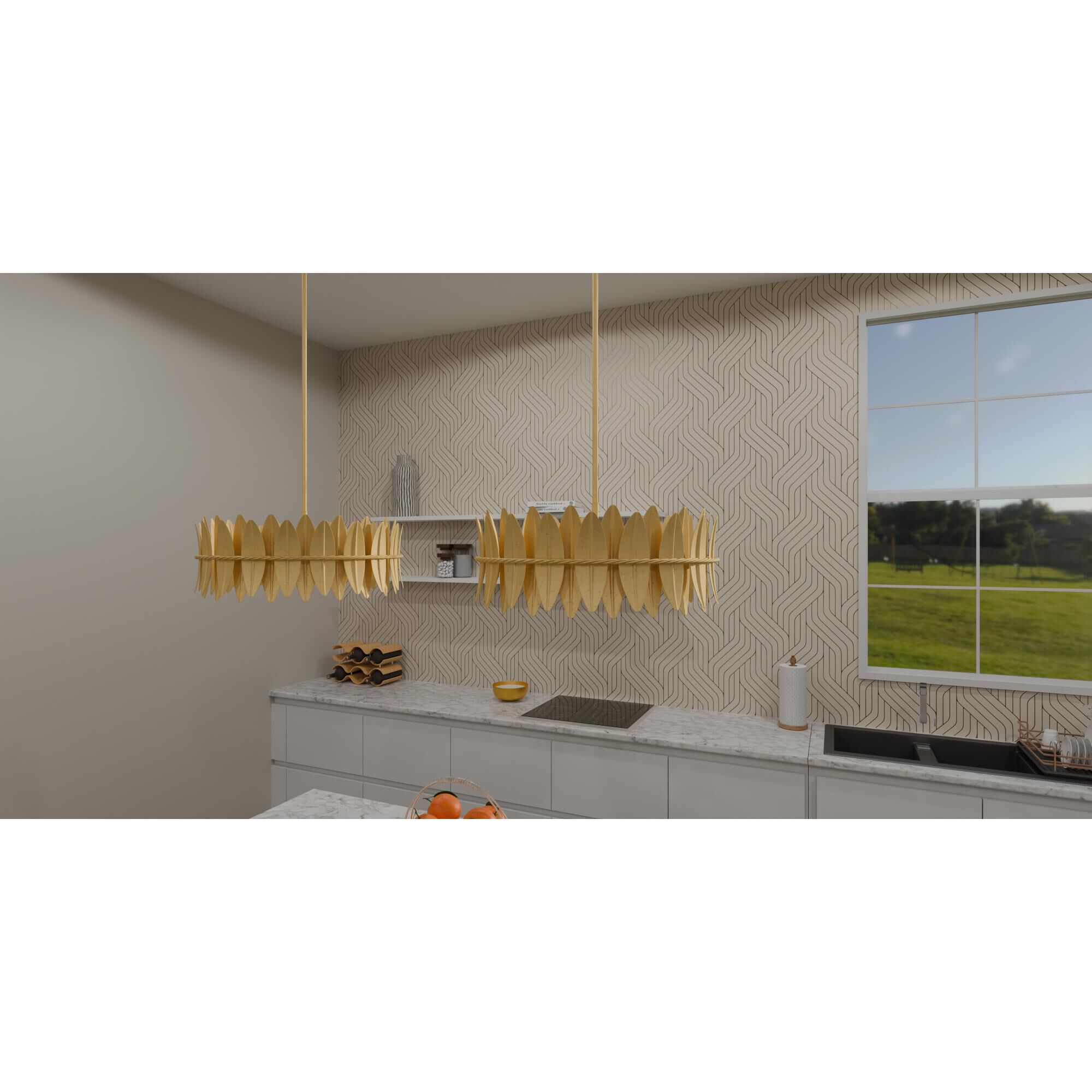 Liza 20.5 Inch 4 Light Large Pendant by Quoizel