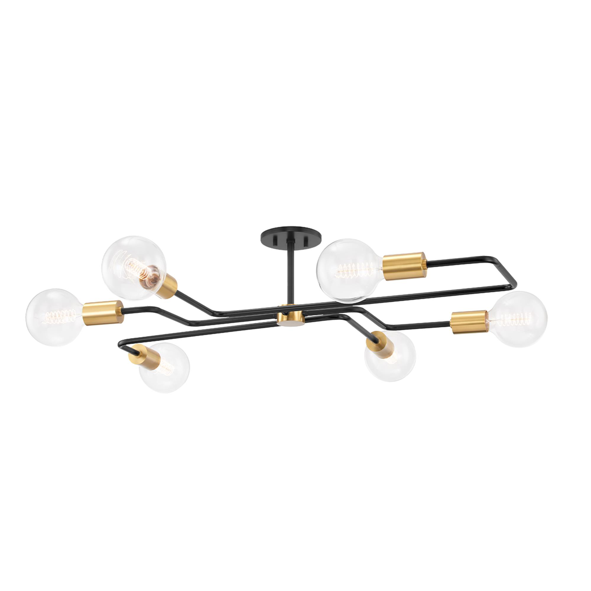 Jena 40 Inch 6 Light Semi Flush Mount,