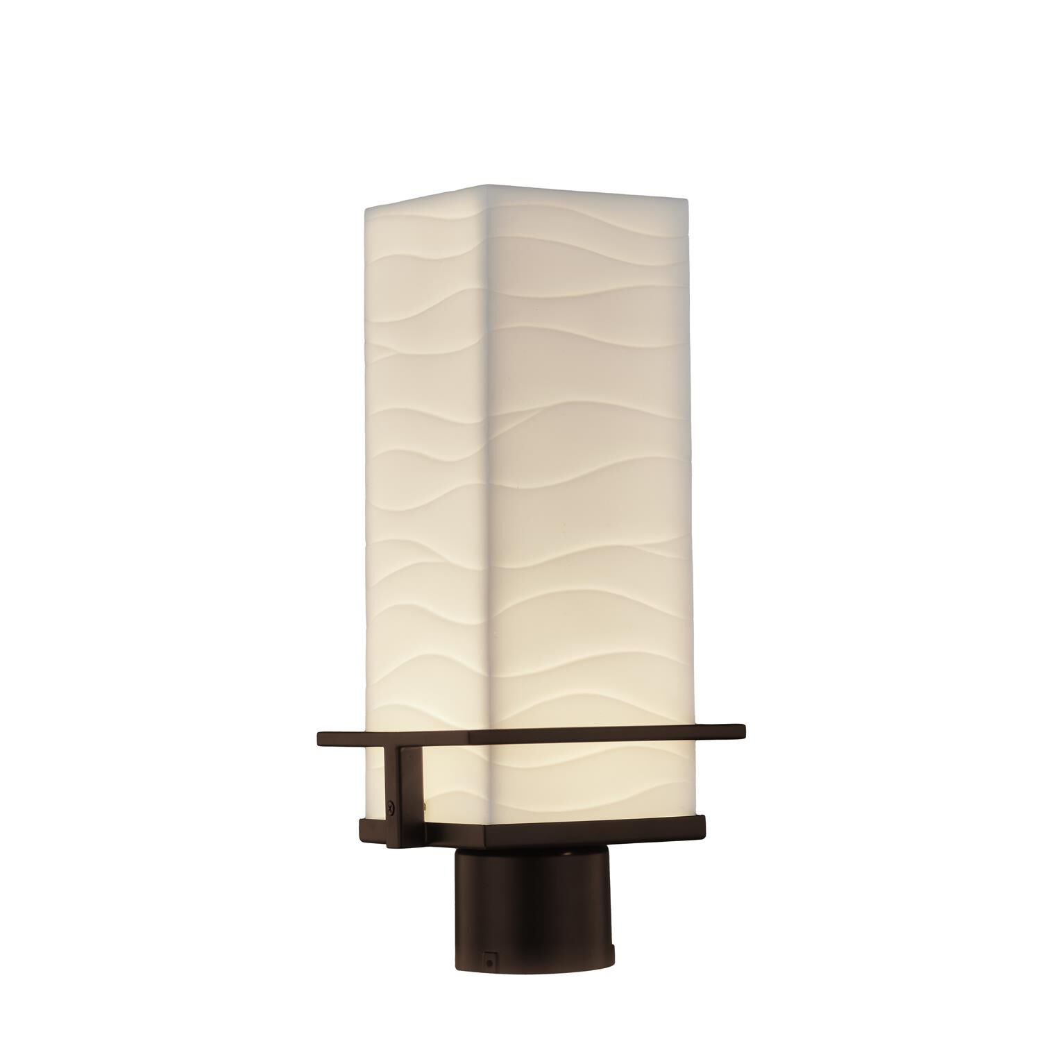 Justice Design Group Porcelina 16 Inch Tall LED Outdoor Post Lamp