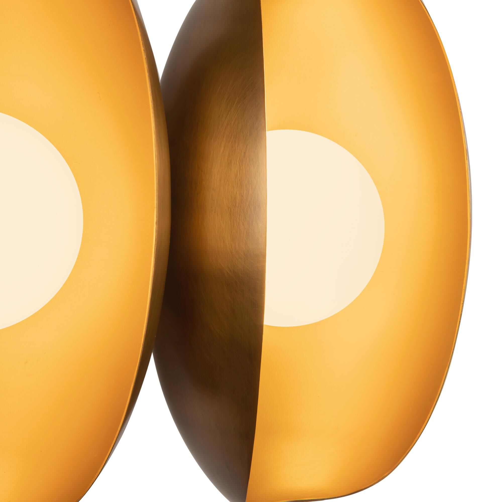 Shown in Vintage Brass finish and Matte Opal glass