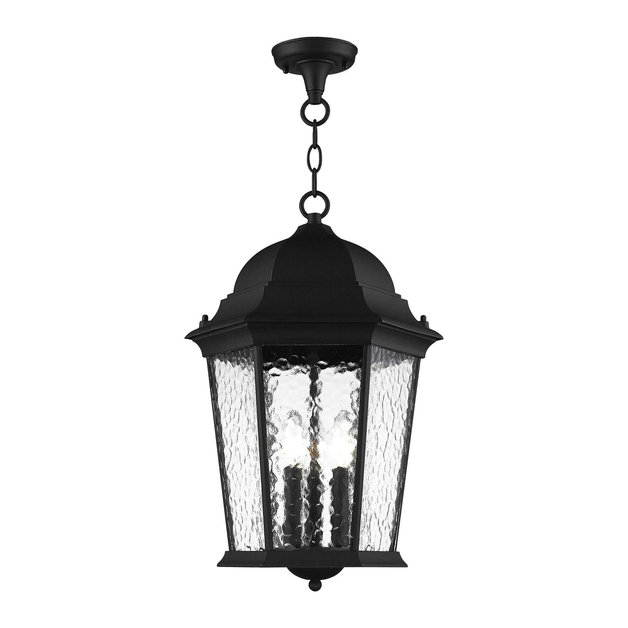 Hamilton 20 Inch Tall 3 Light Outdoor Hanging Lantern by Livex Lighting