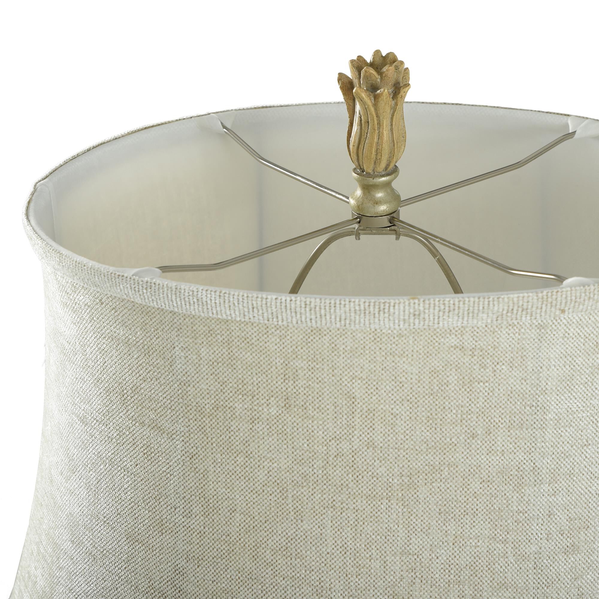 Shown in Sandstone finish and White Softback Fabric shade