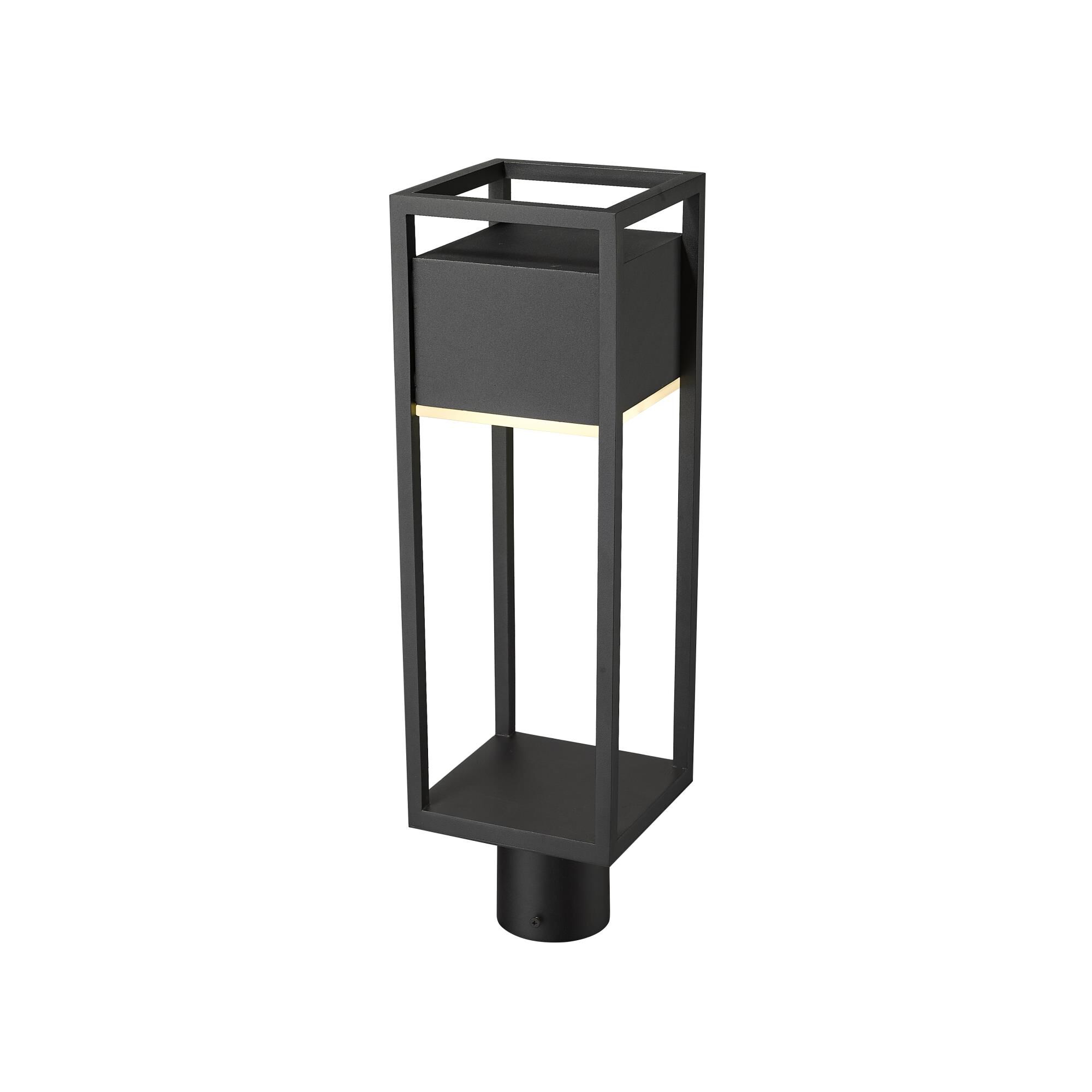 Shown in Black finish and Glass shade