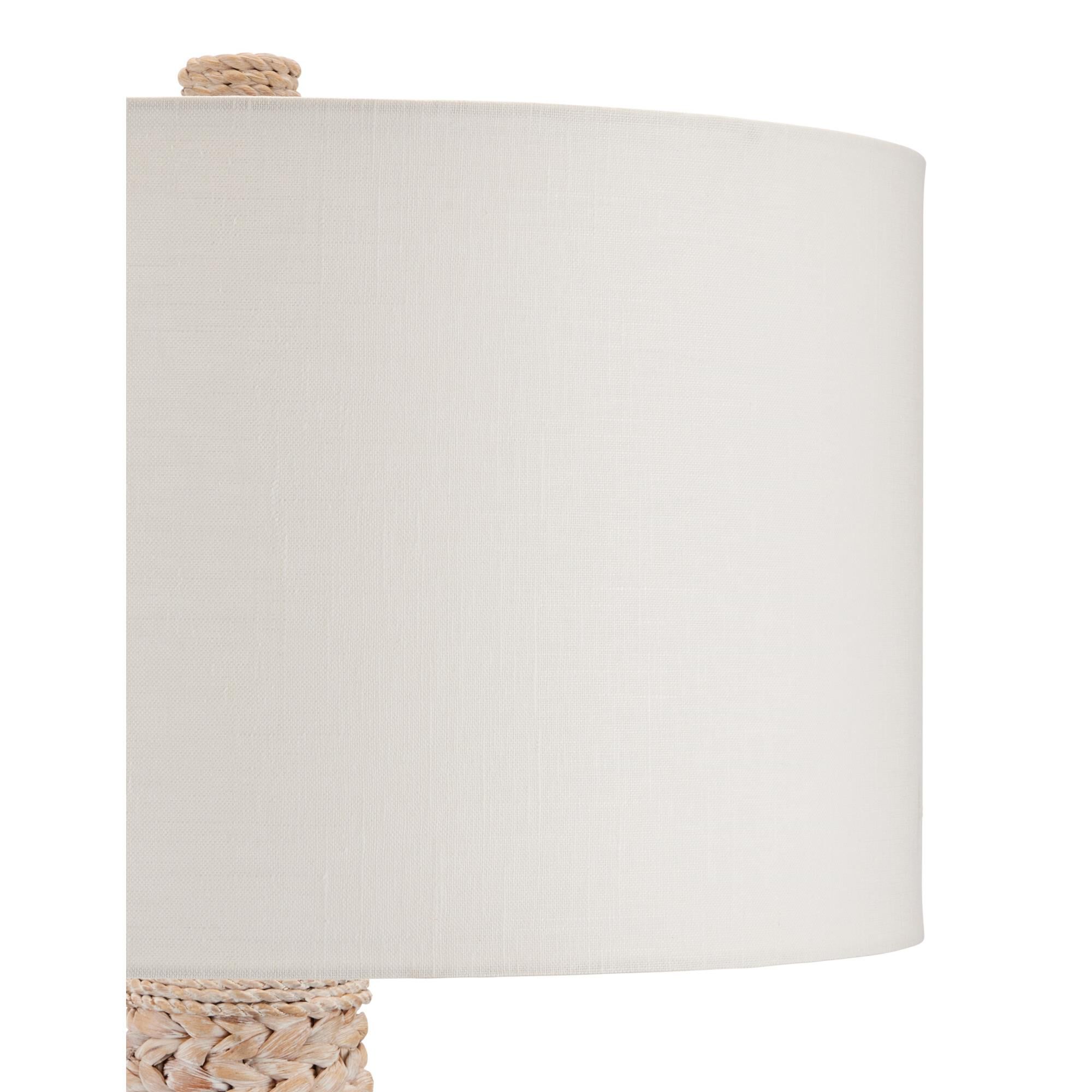 Shown in Whitewash finish and Off-White Linen shade
