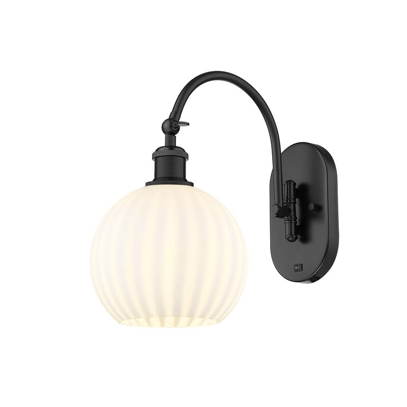 Bruno Marashlian White Venetian 8 Inch Wall Swing Lamp by Innovations Lighting