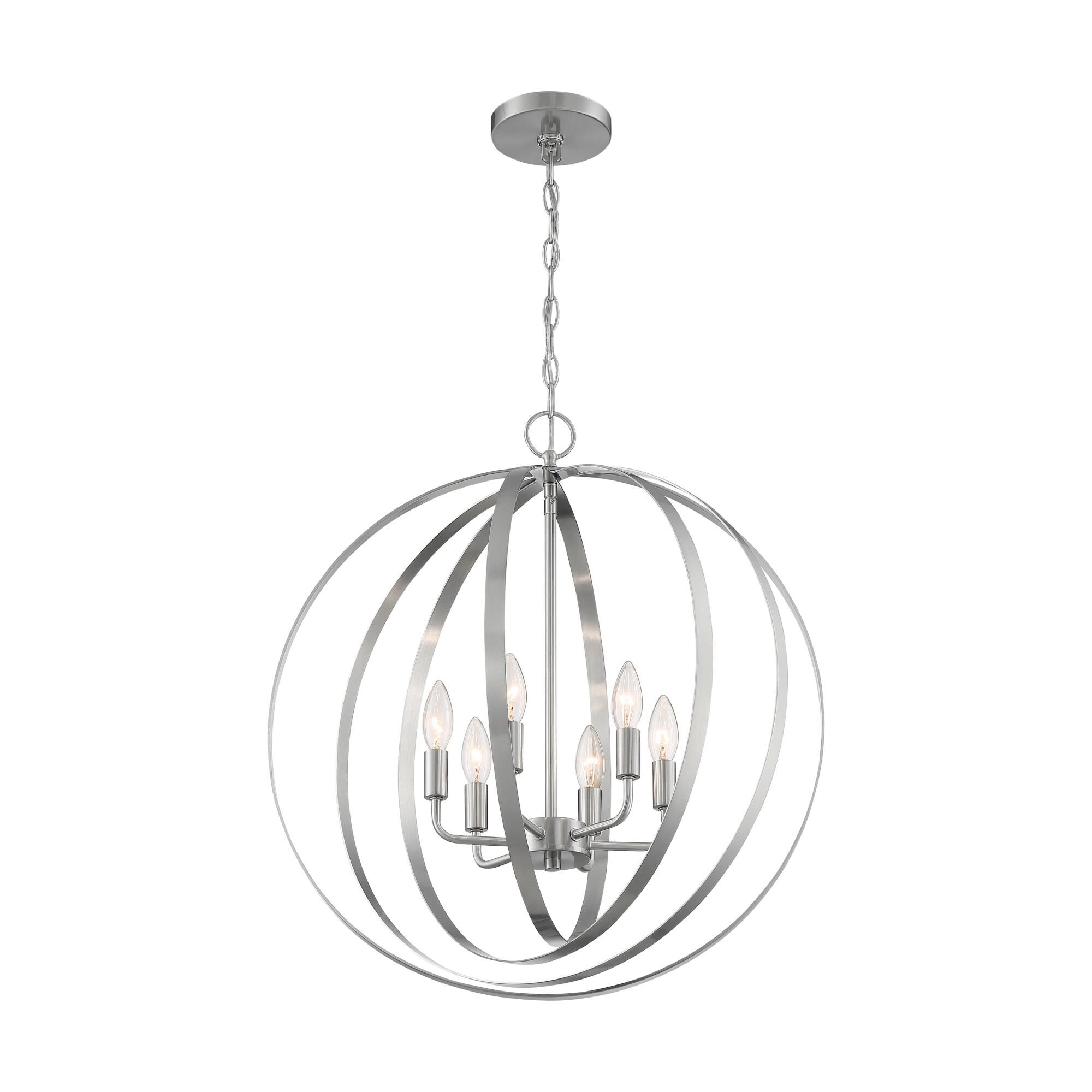 Pendleton 22 Inch 6 Light Mini Chandelier by Nuvo Lighting