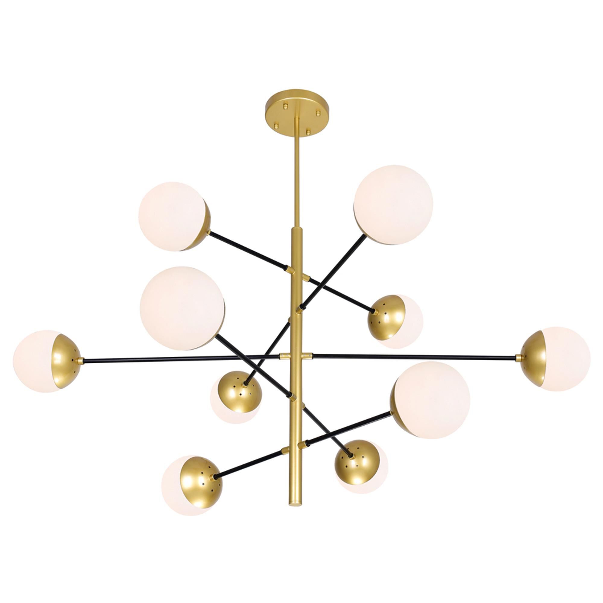 Compass 38 Inch 10 Light LED Multi Light Pendant by CWI Lighting