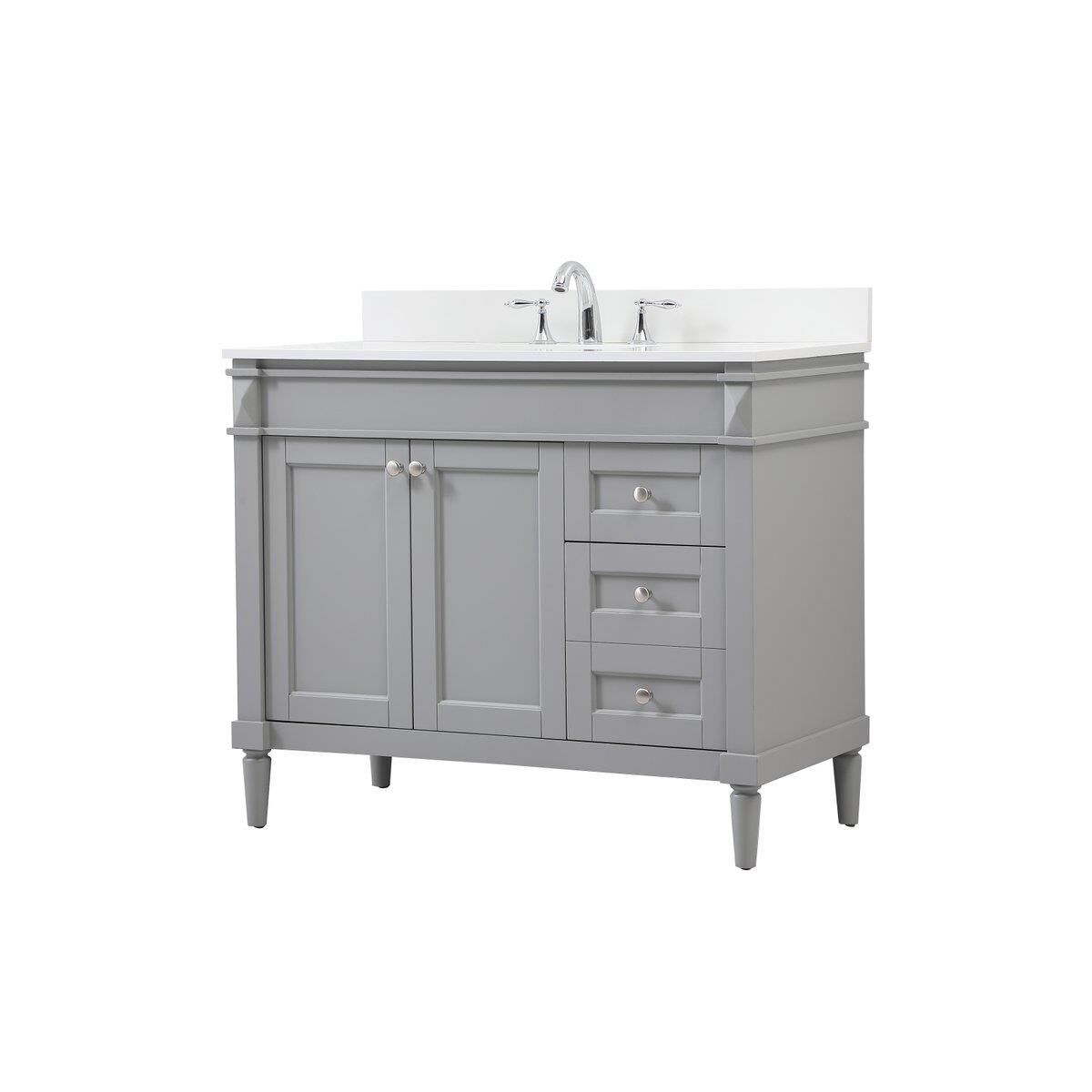 Shown in Grey finish and Backsplash accent