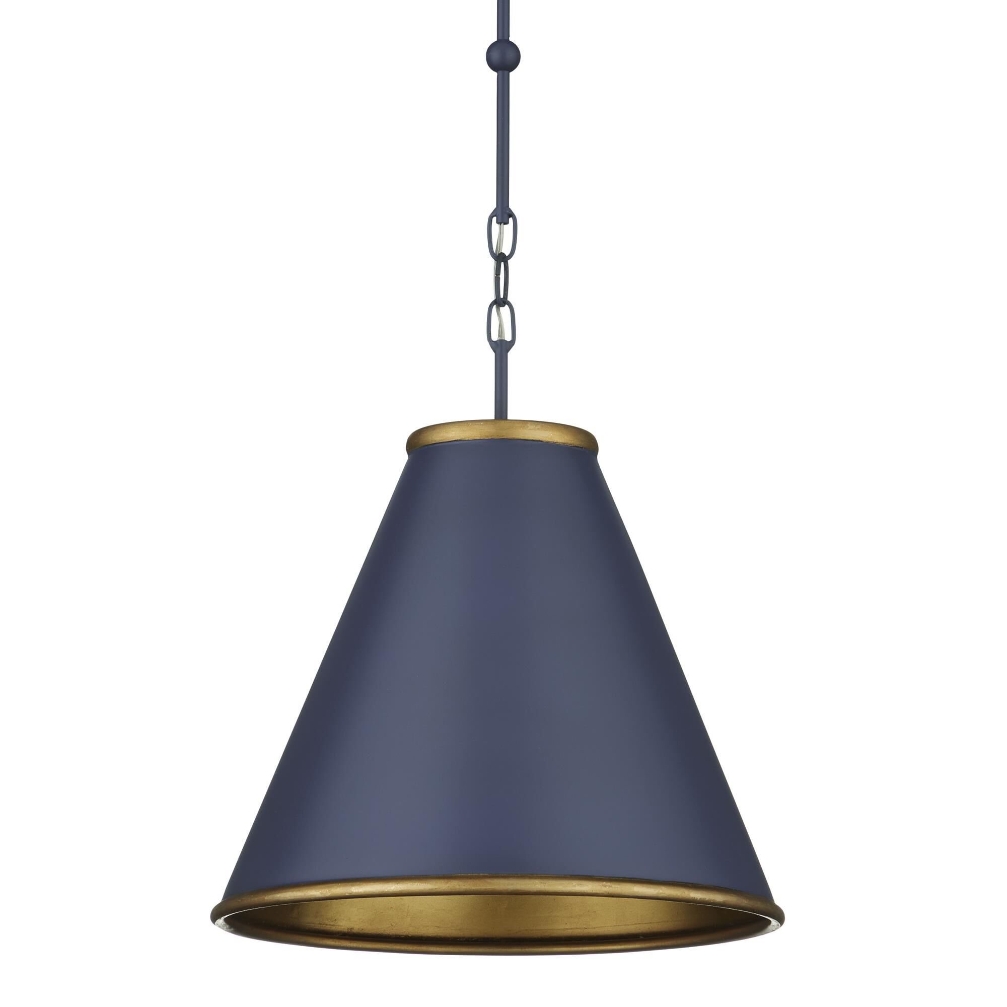 Shown in Hiroshi Dark Blue/Contemporary Gold Leaf/Gold finish