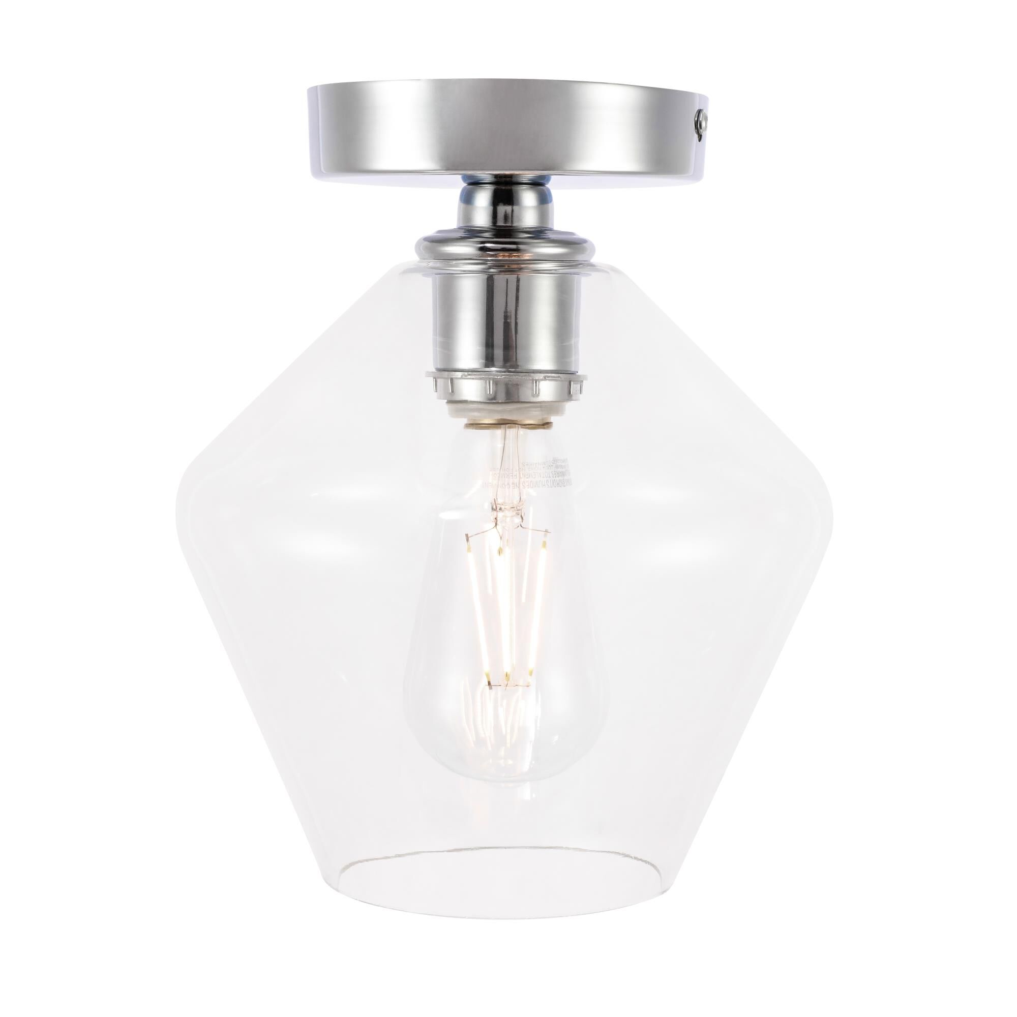Gene 8 Inch Semi Flush Mount by Elegant Lighting