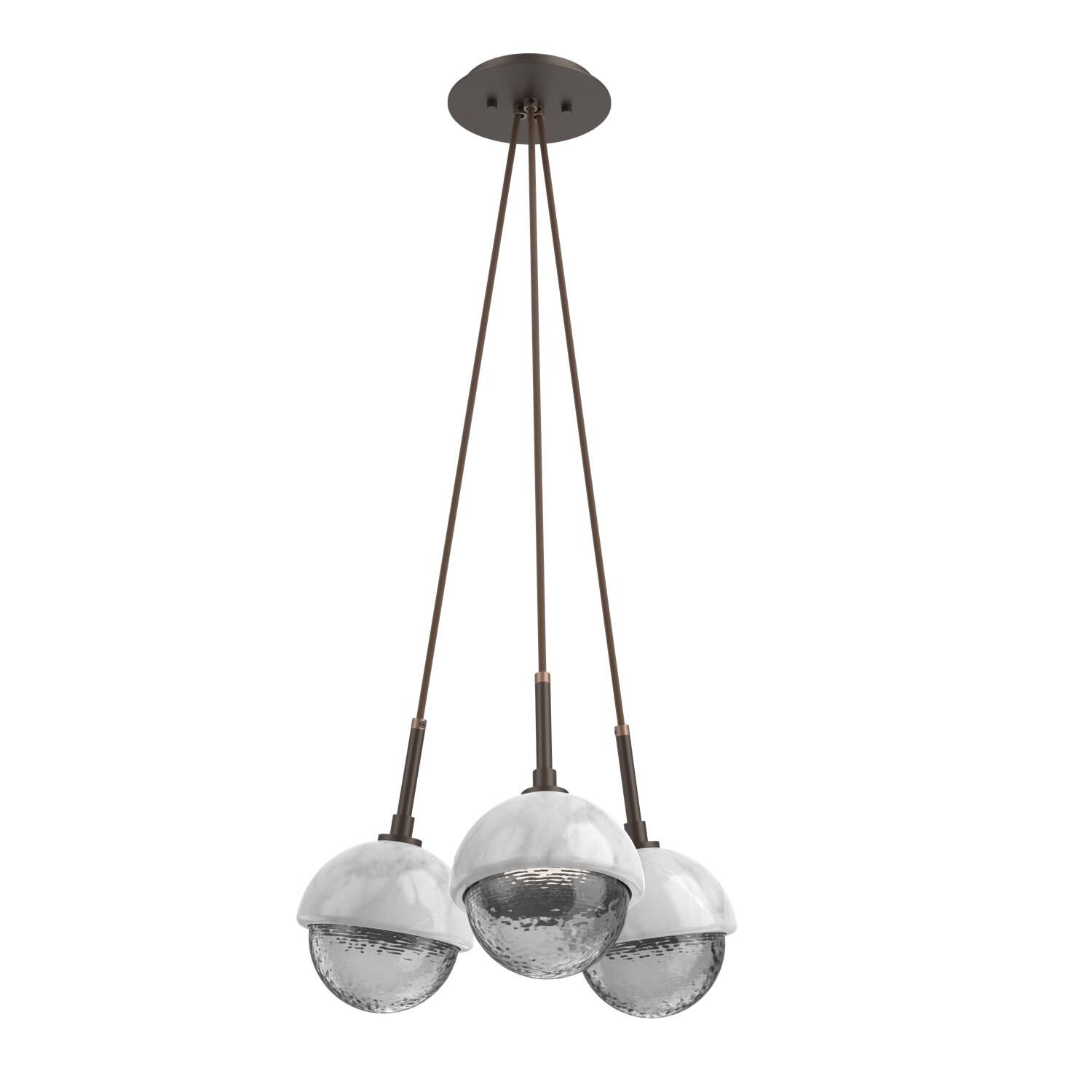 Shown in Flat Bronze finish and Smoke glass and White Marble accent