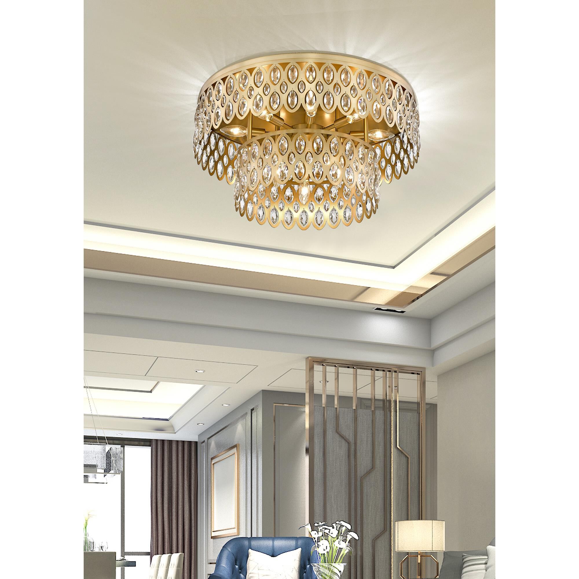 Dealey 24 Inch 12 Light Flush Mount by Z-Lite