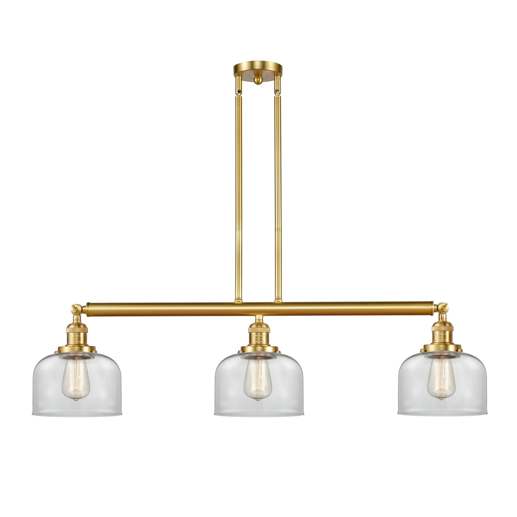 Bruno Marashlian Large Bell 41 Inch 3 Light Linear Suspension Light by Innovations Lighting