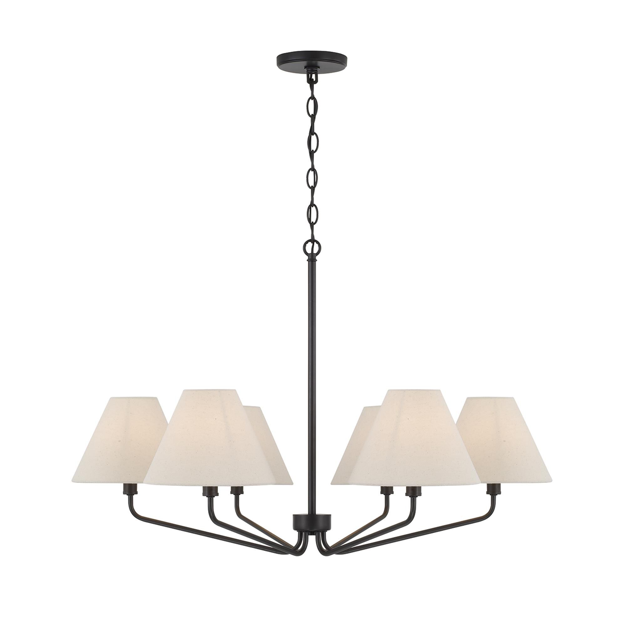 Shown in Espresso finish and Ecru Fabric shade