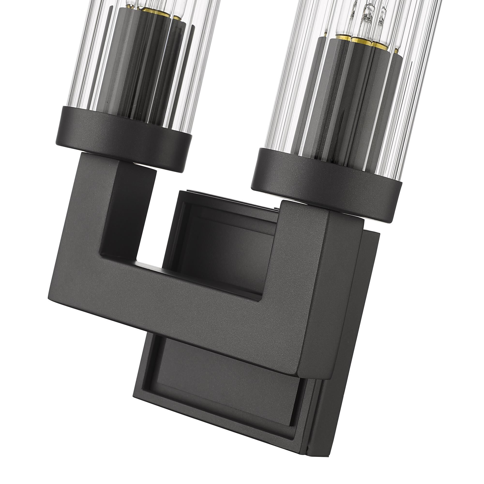 Shown in Bronze finish and Glass shade